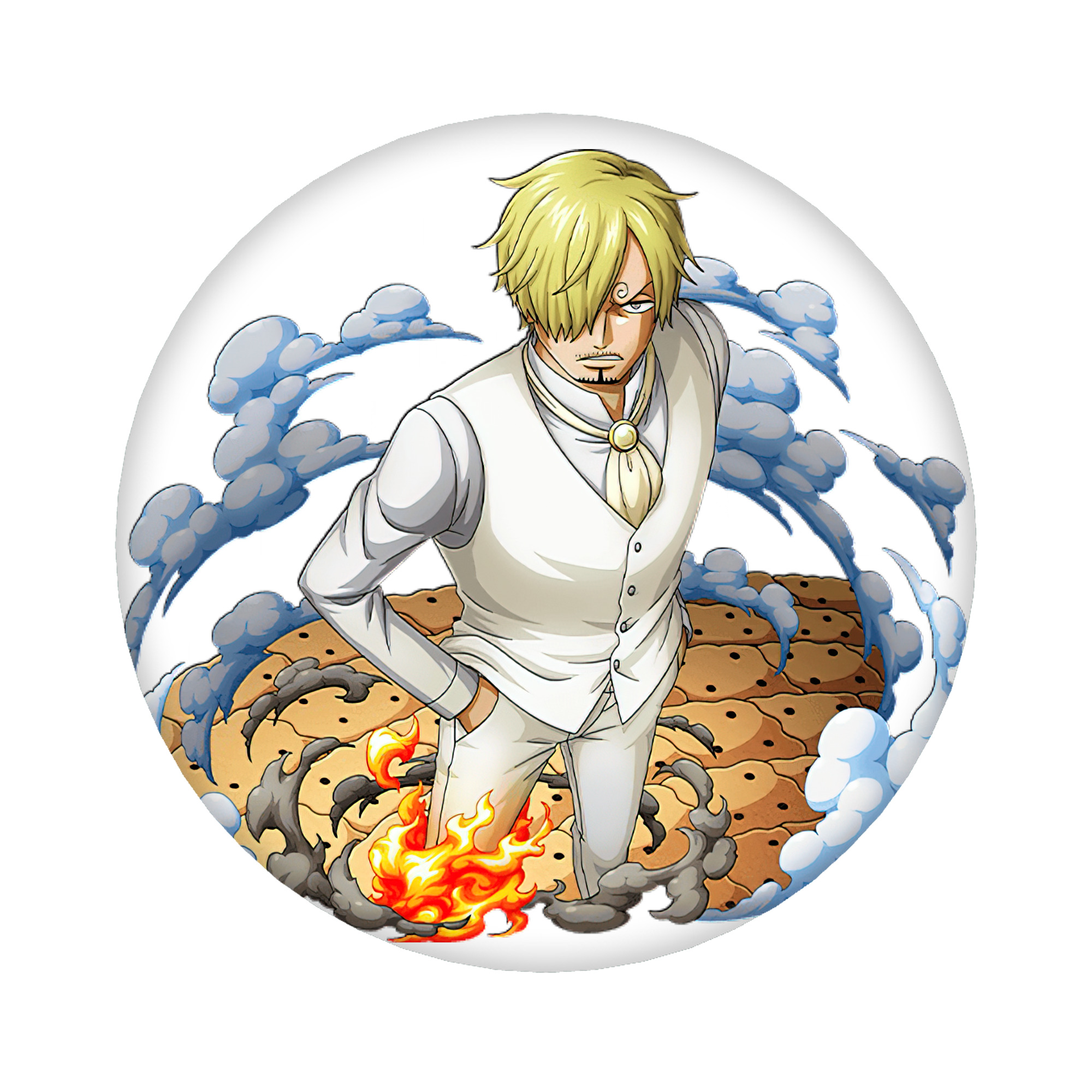 （画像用） ワンピース サンジ ONE PIECE Sanji 6cm 缶バッジ 複数セット