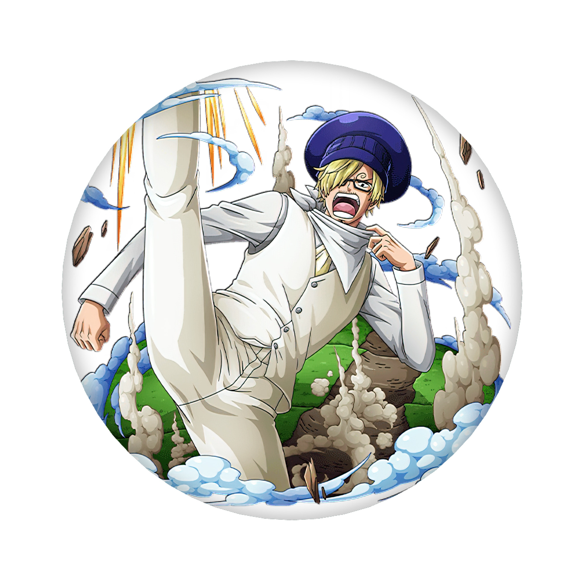 （画像用） ワンピース サンジ ONE PIECE Sanji 6cm 缶バッジ 複数セット