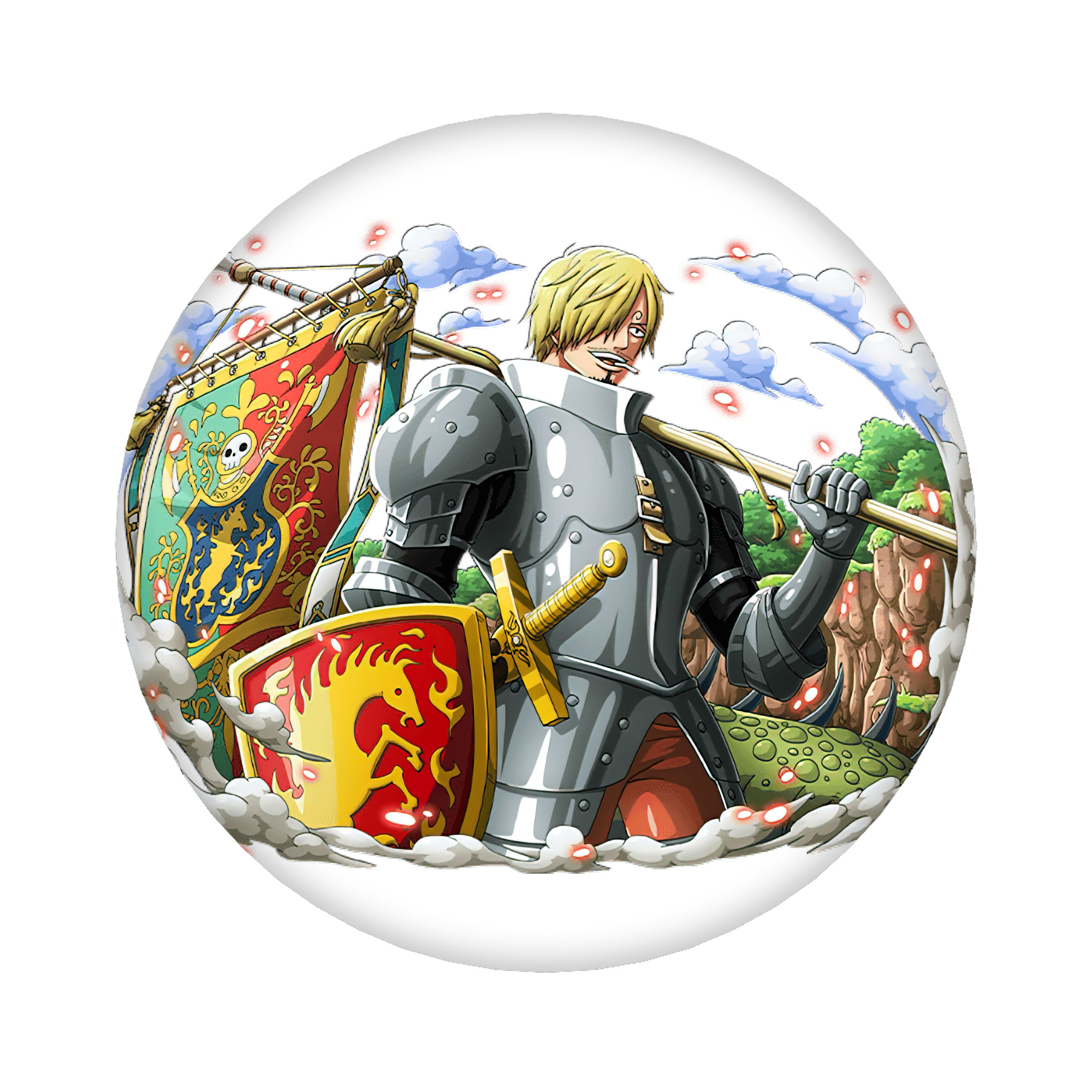 （画像用） ワンピース サンジ ONE PIECE Sanji 6cm 缶バッジ 複数セット