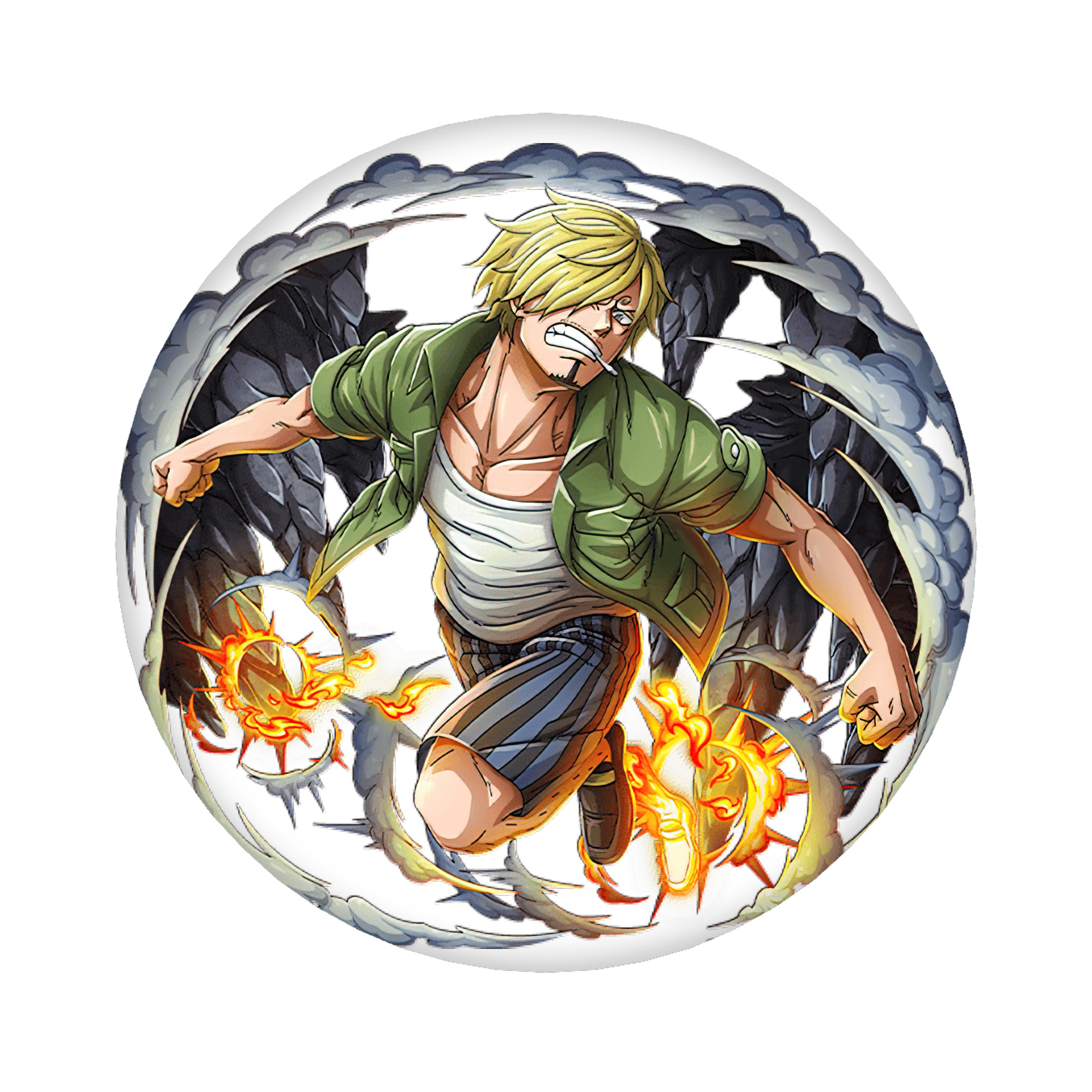 （画像用） ワンピース サンジ ONE PIECE Sanji 6cm 缶バッジ 複数セット