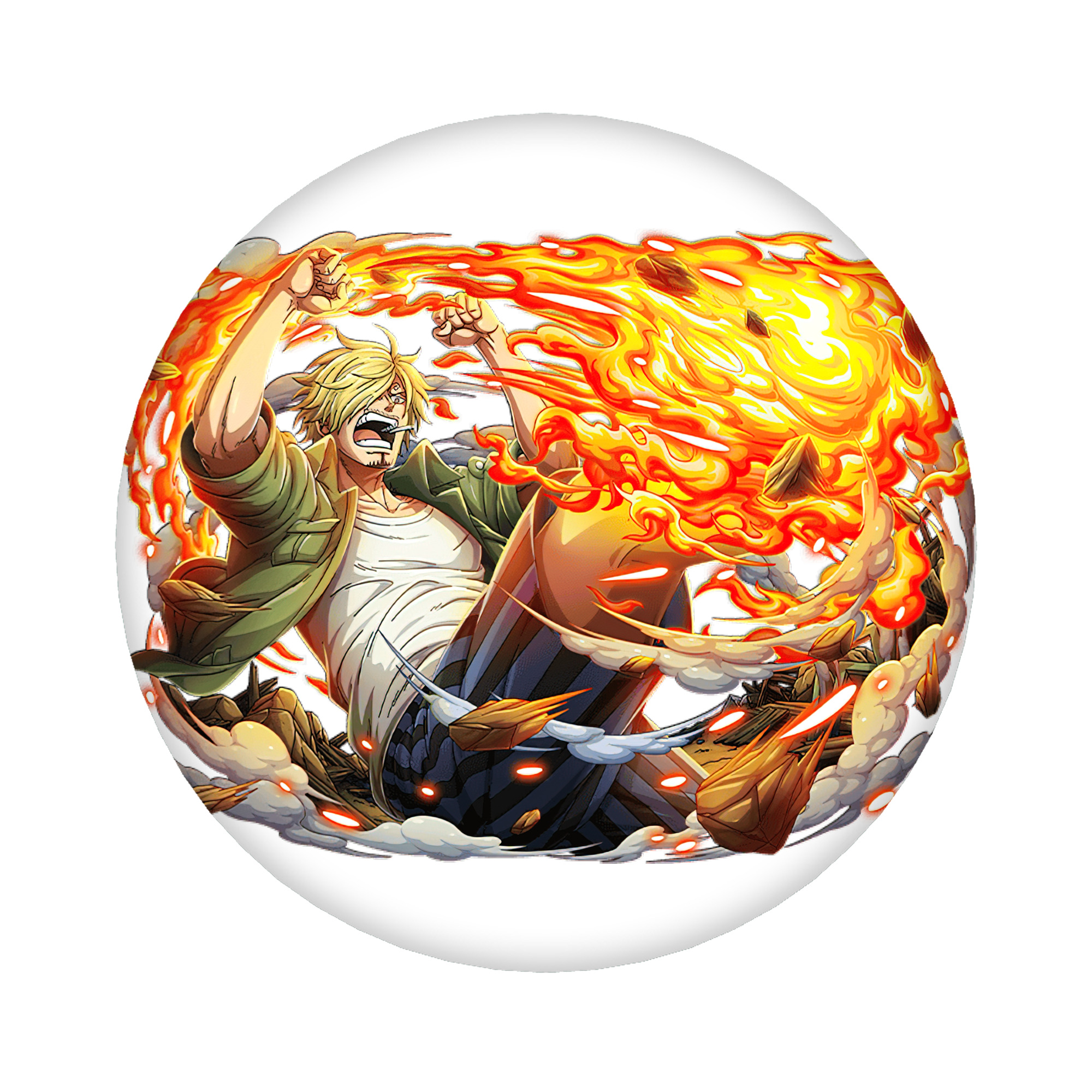 （画像用） ワンピース サンジ ONE PIECE Sanji 6cm 缶バッジ 複数セット