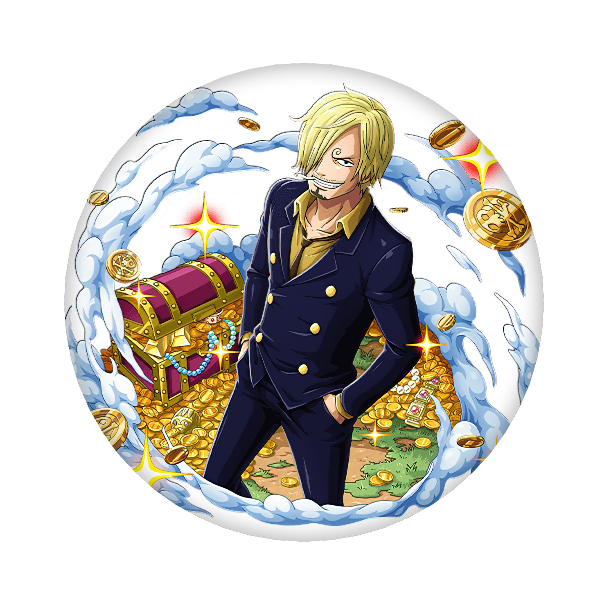 （画像用） ワンピース サンジ ONE PIECE Sanji 6cm 缶バッジ 複数セット