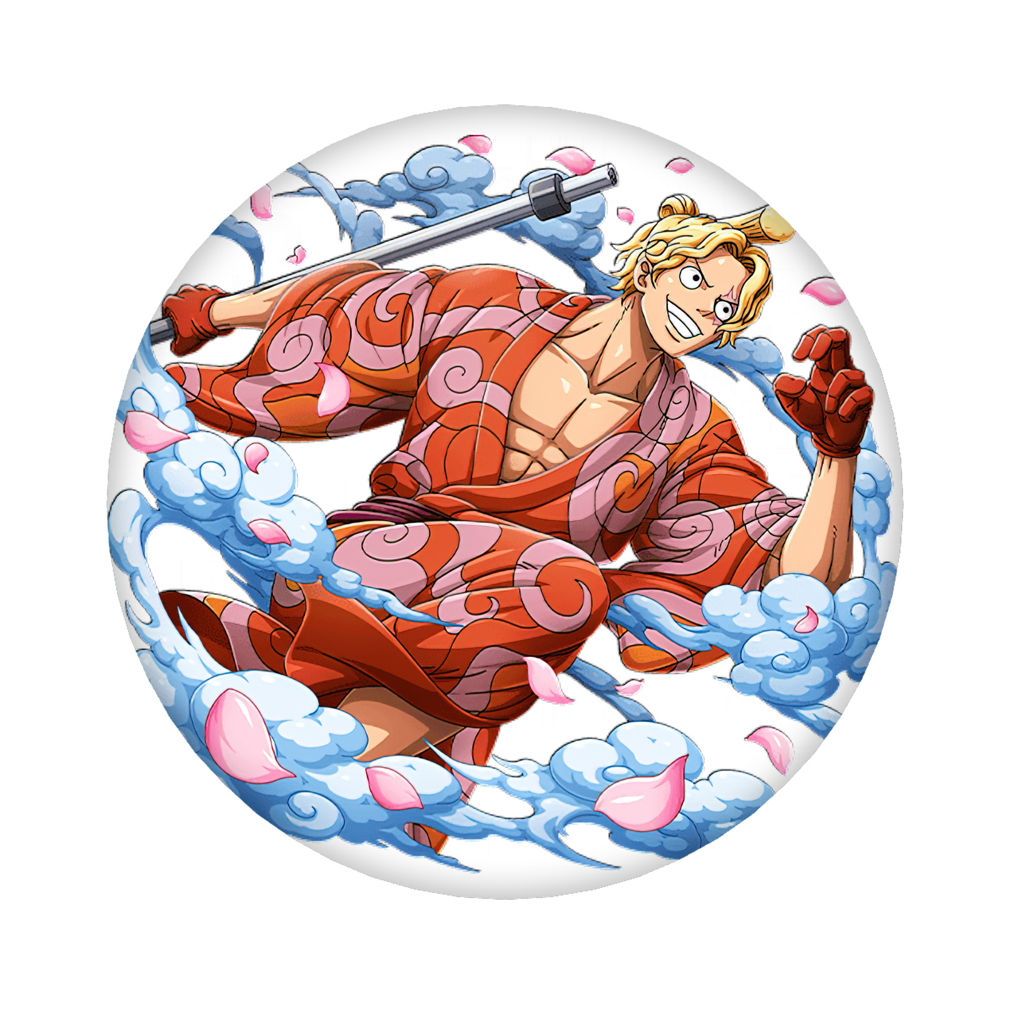 （画像用） ワンピース サンジ ONE PIECE Sanji 6cm 缶バッジ 複数セット