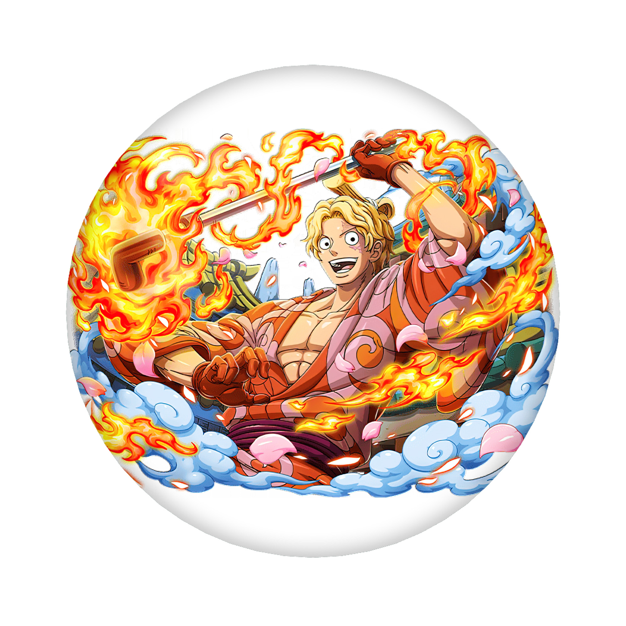 （画像用） ワンピース サンジ ONE PIECE Sanji 6cm 缶バッジ 複数セット