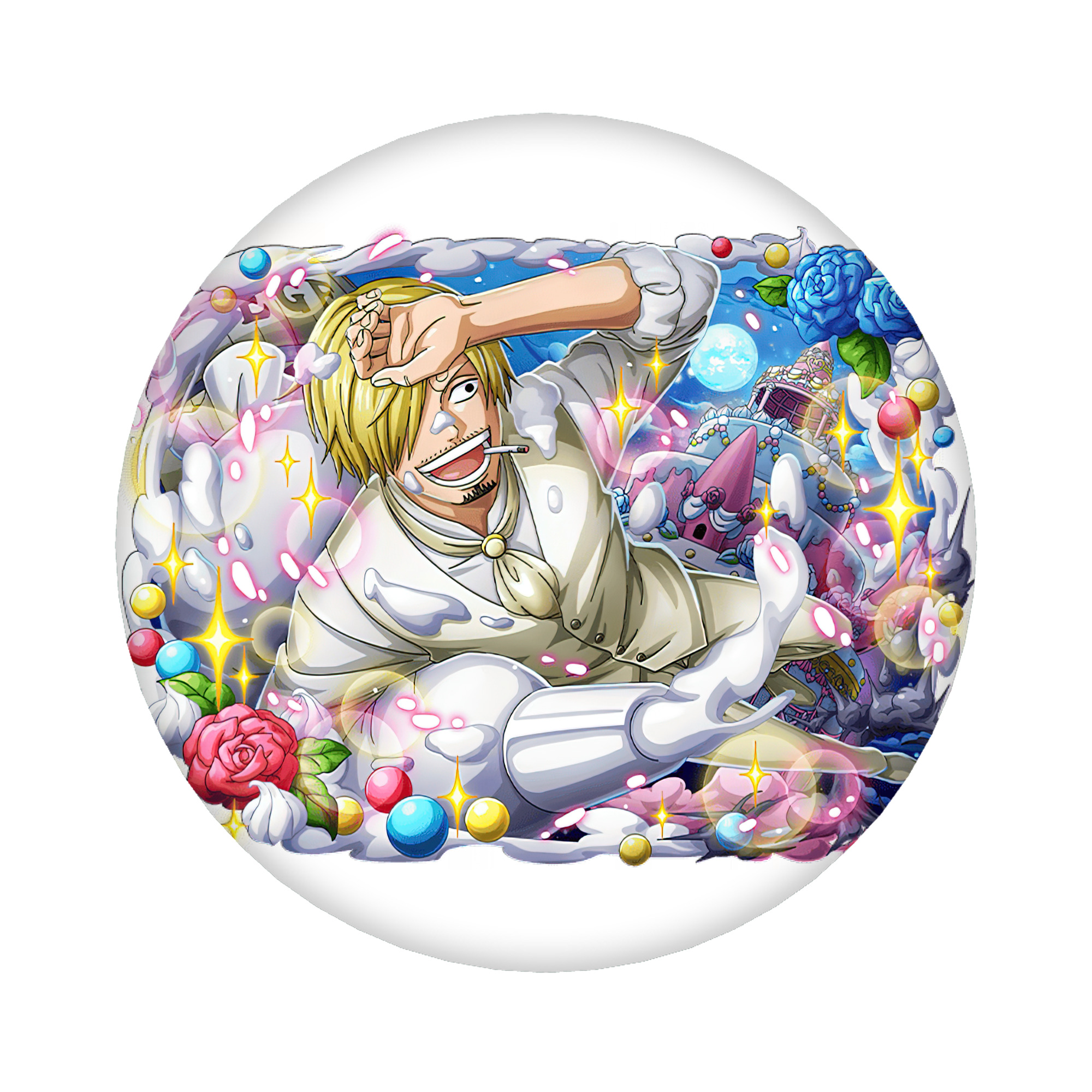 （画像用） ワンピース サンジ ONE PIECE Sanji 6cm 缶バッジ 複数セット