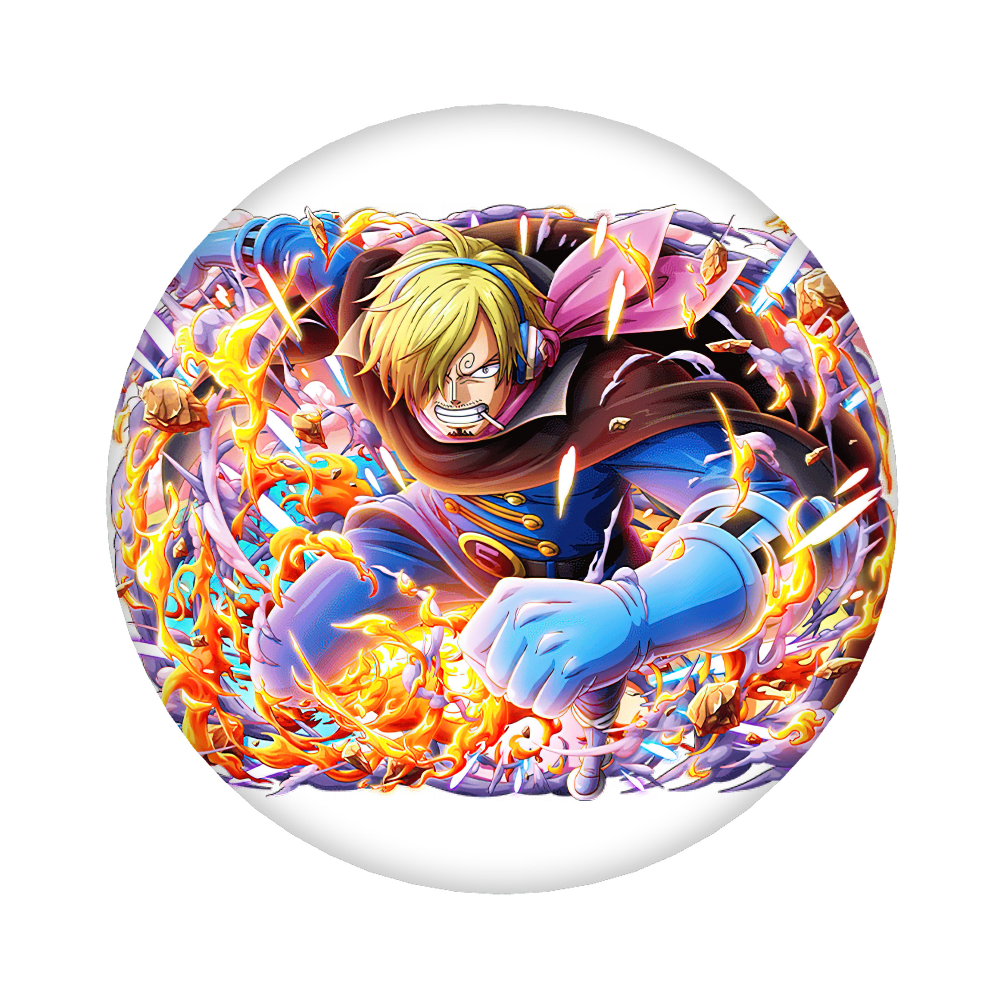 （画像用） ワンピース サンジ ONE PIECE Sanji 6cm 缶バッジ 複数セット