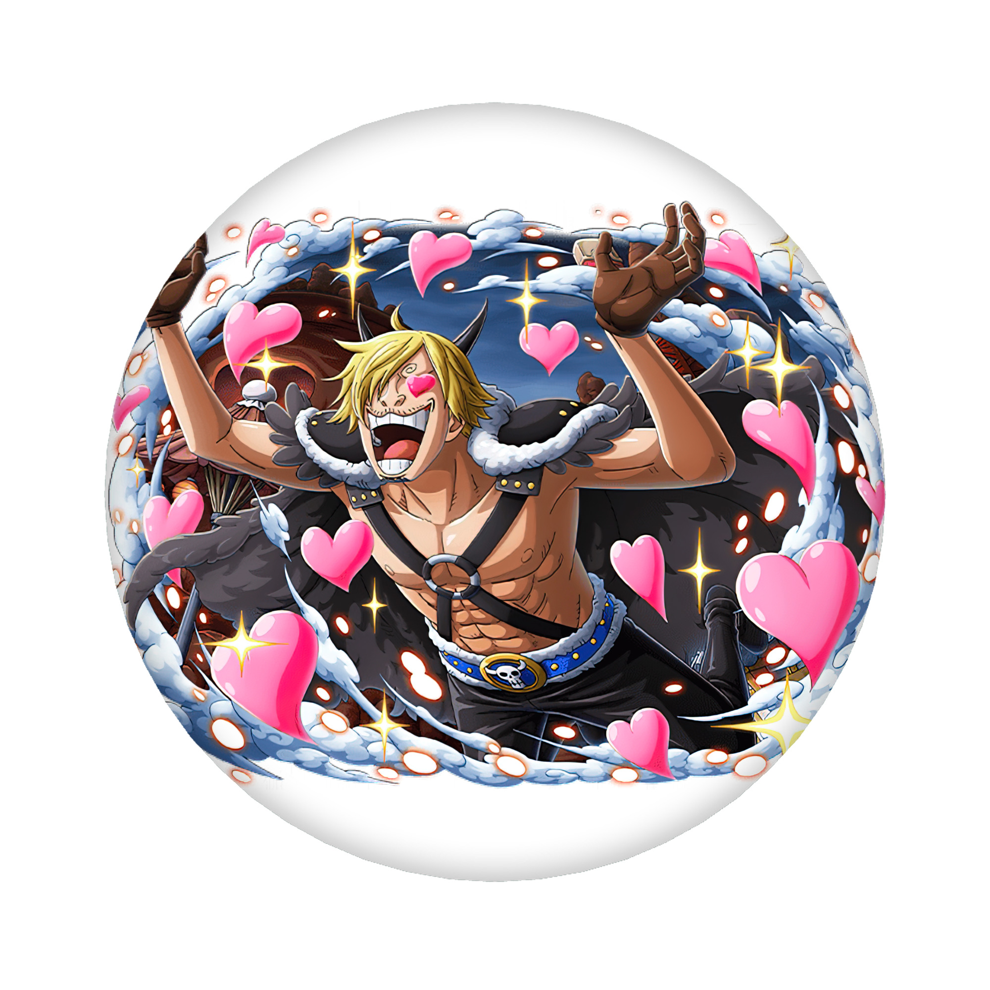 （画像用） ワンピース サンジ ONE PIECE Sanji 6cm 缶バッジ 複数セット