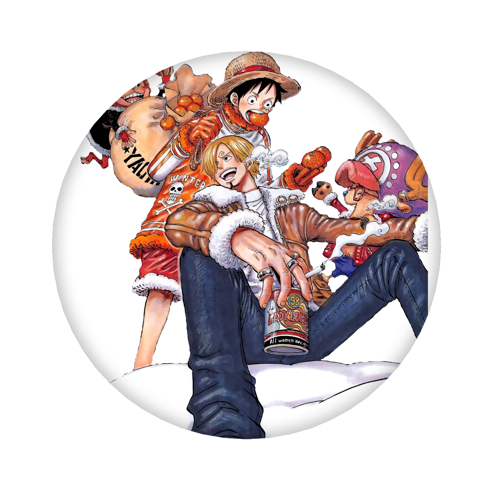 （画像用） ワンピース サンジ ONE PIECE Sanji 6cm 缶バッジ 複数セット