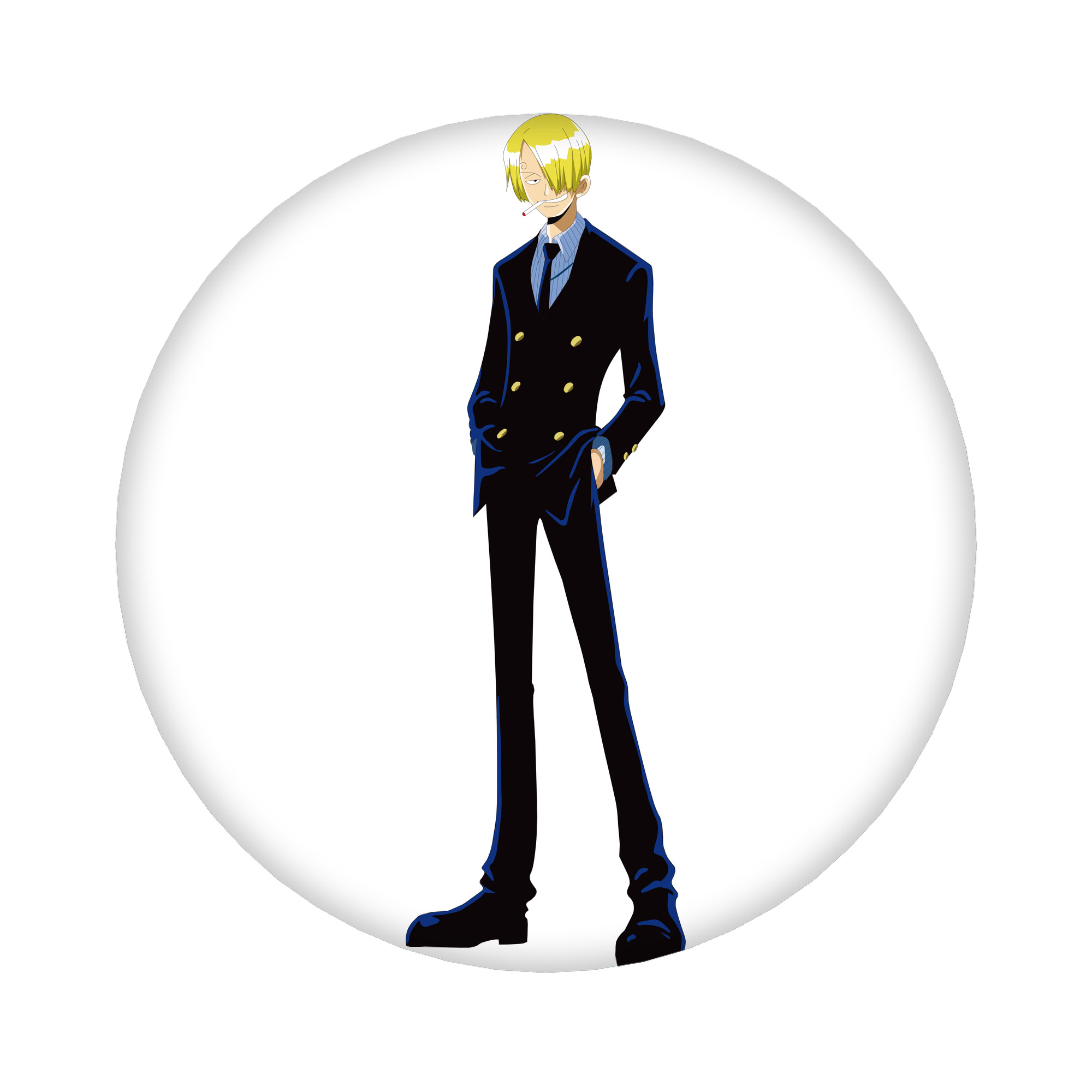 （画像用） ワンピース サンジ ONE PIECE Sanji 6cm 缶バッジ 複数セット