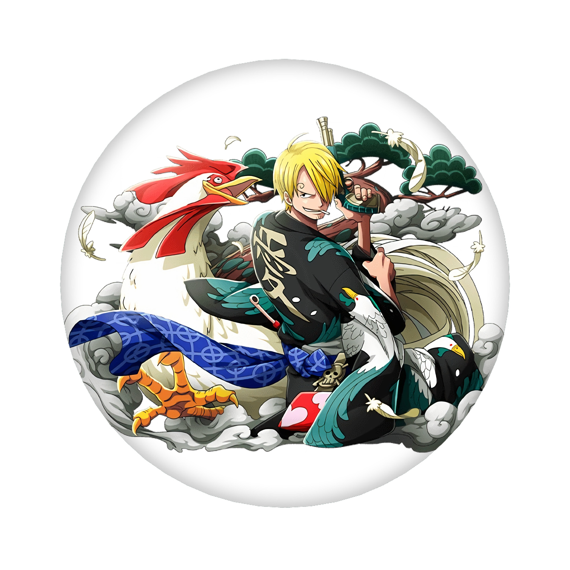 （画像用） ワンピース サンジ ONE PIECE Sanji 6cm 缶バッジ 複数セット