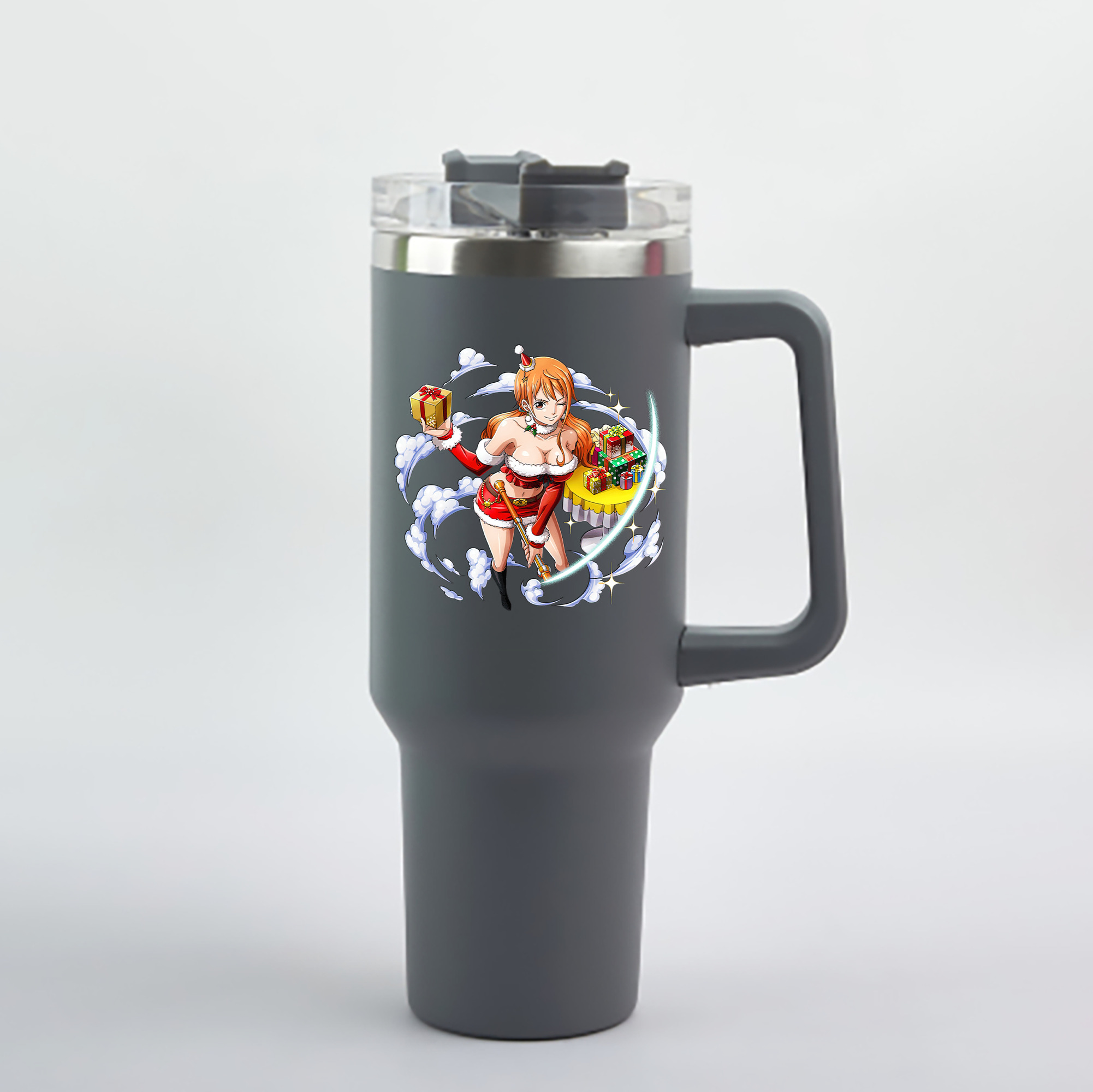 ワンピース ナミ ONE PIECE Nami 1200mL車用タンブラー - クリスタルステッカー（プラスチックストロー付き）