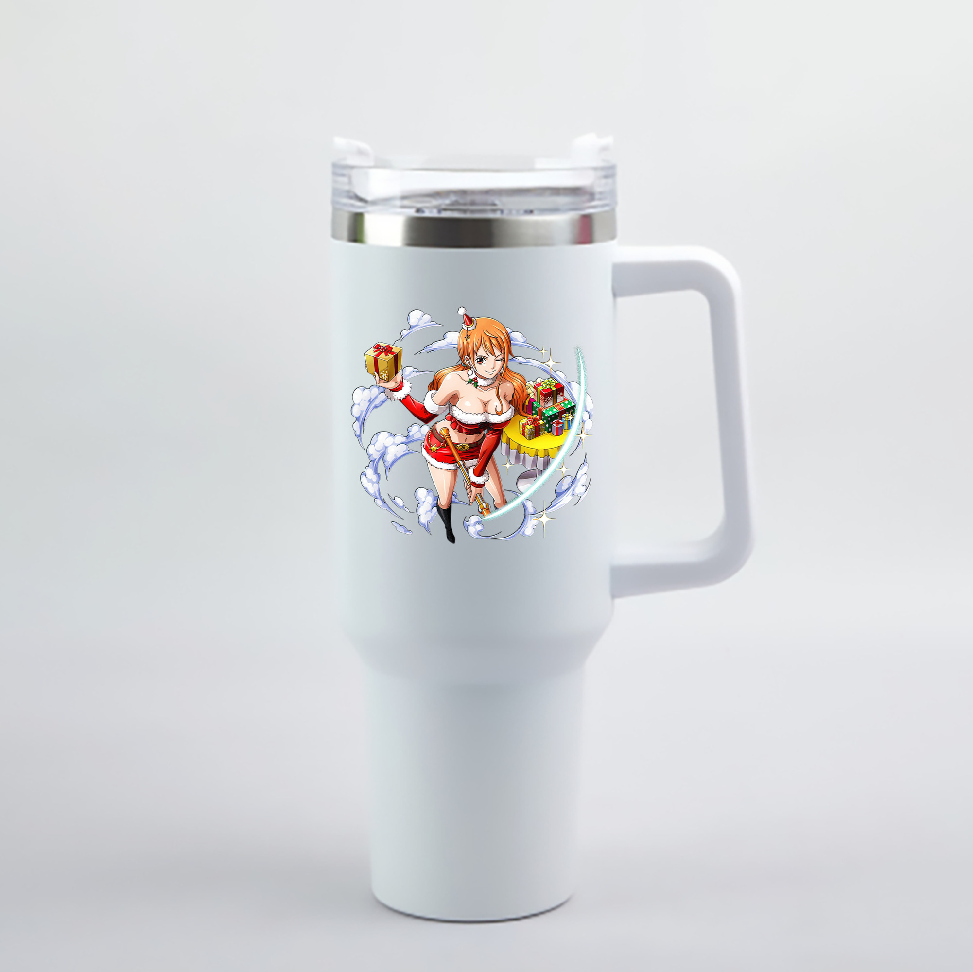 ワンピース ナミ ONE PIECE Nami 1200mL車用タンブラー - クリスタルステッカー（プラスチックストロー付き）