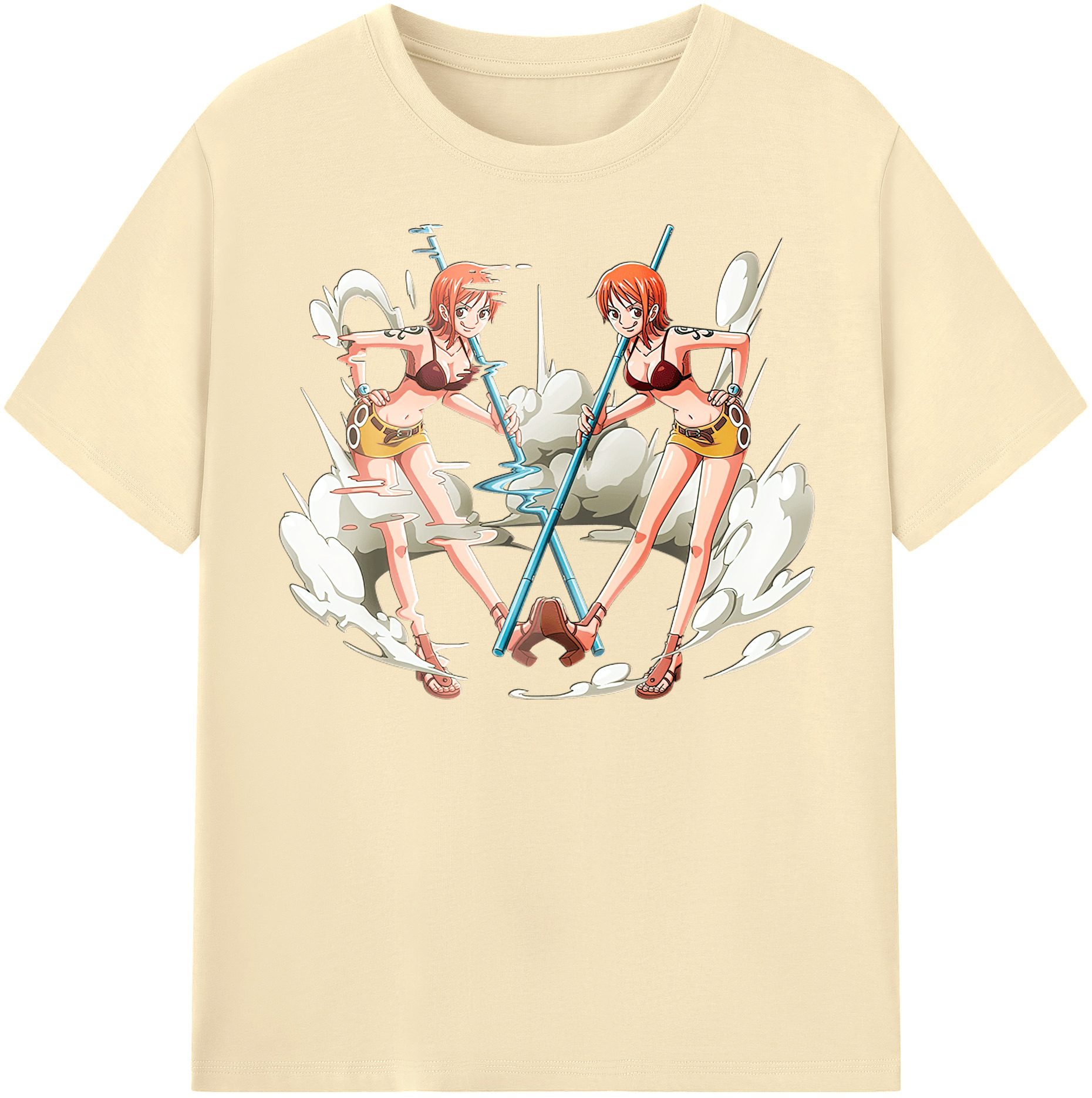 ワンピース ナミ ONE PIECE Nami 綿100％半袖Tシャツ（フロントプリント）