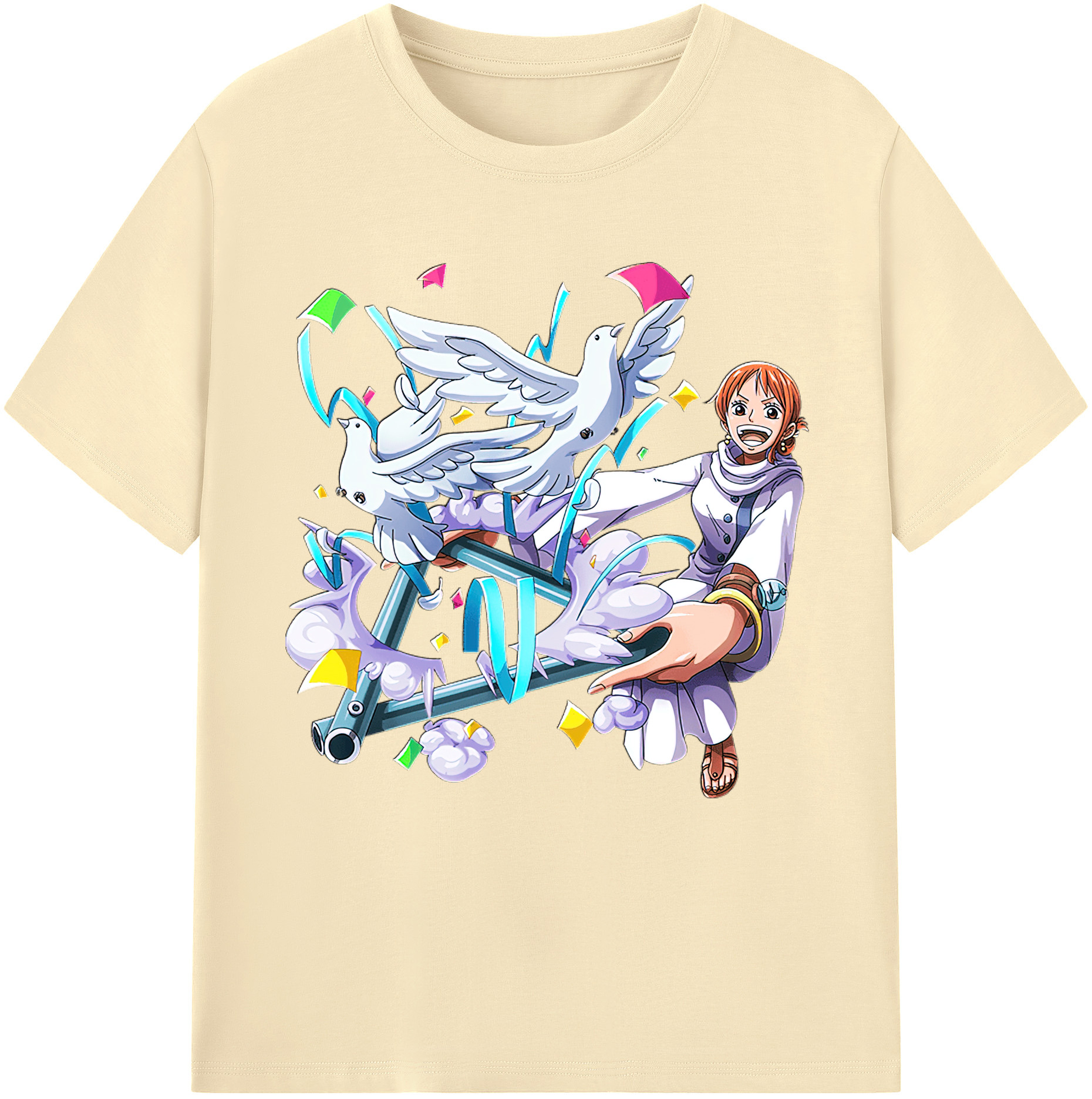 ワンピース ナミ ONE PIECE Nami 綿100％半袖Tシャツ（フロントプリント）