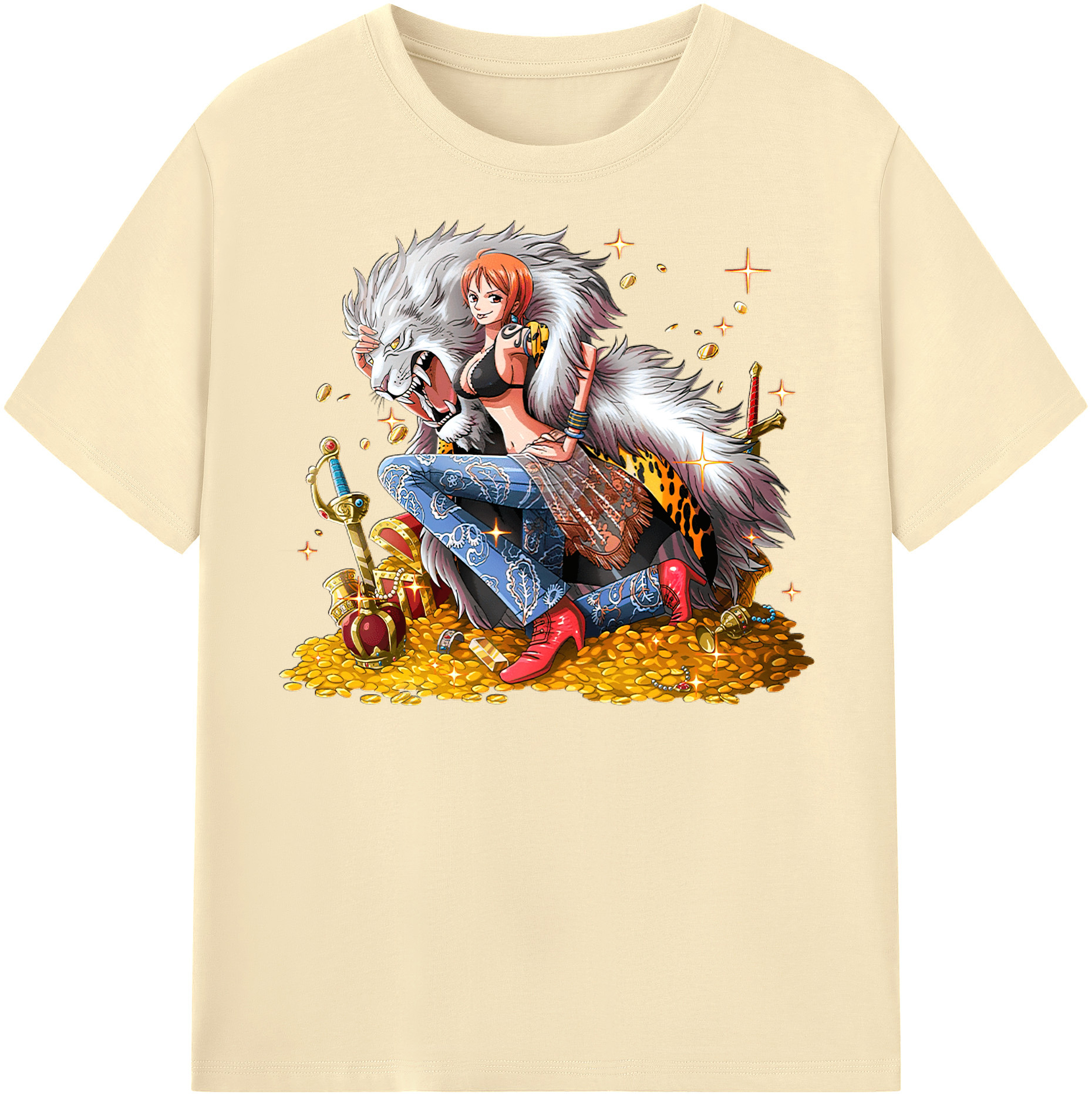 ワンピース ナミ ONE PIECE Nami 綿100％半袖Tシャツ（フロントプリント）