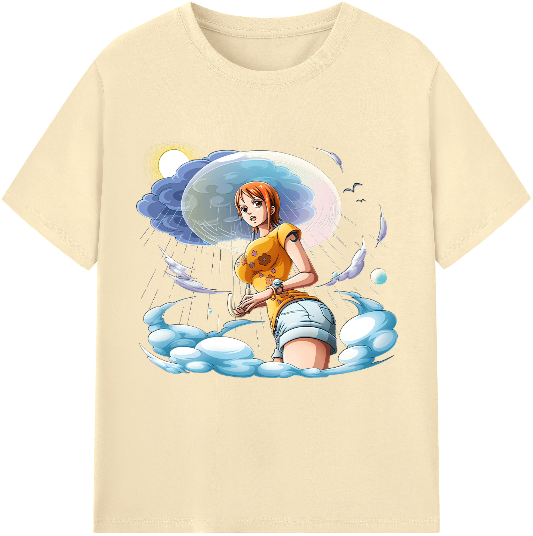 ワンピース ナミ ONE PIECE Nami 綿100％半袖Tシャツ（フロントプリント）
