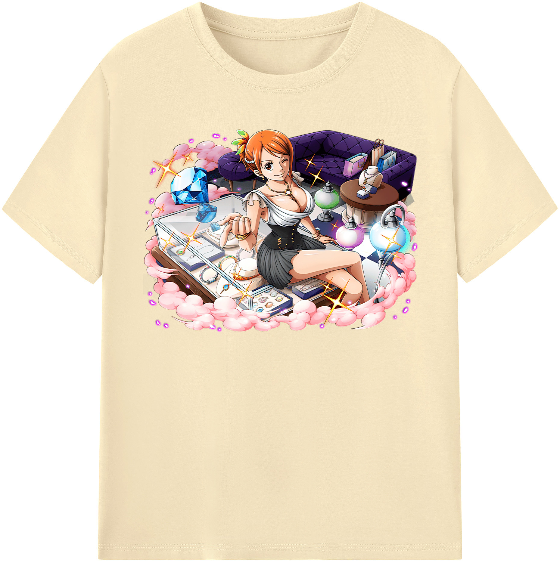 ワンピース ナミ ONE PIECE Nami 綿100％半袖Tシャツ（フロントプリント）
