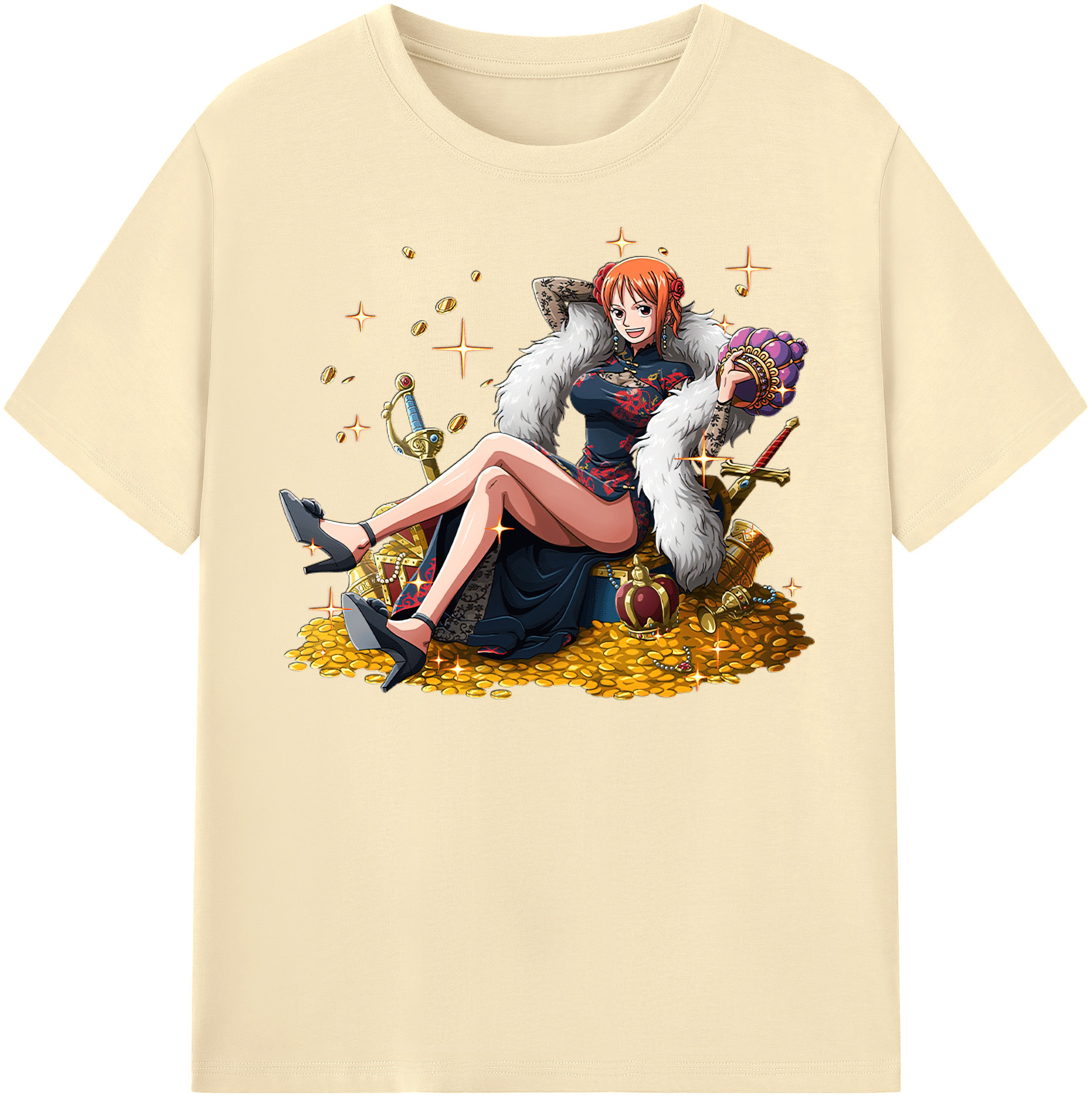 ワンピース ナミ ONE PIECE Nami 綿100％半袖Tシャツ（フロントプリント）