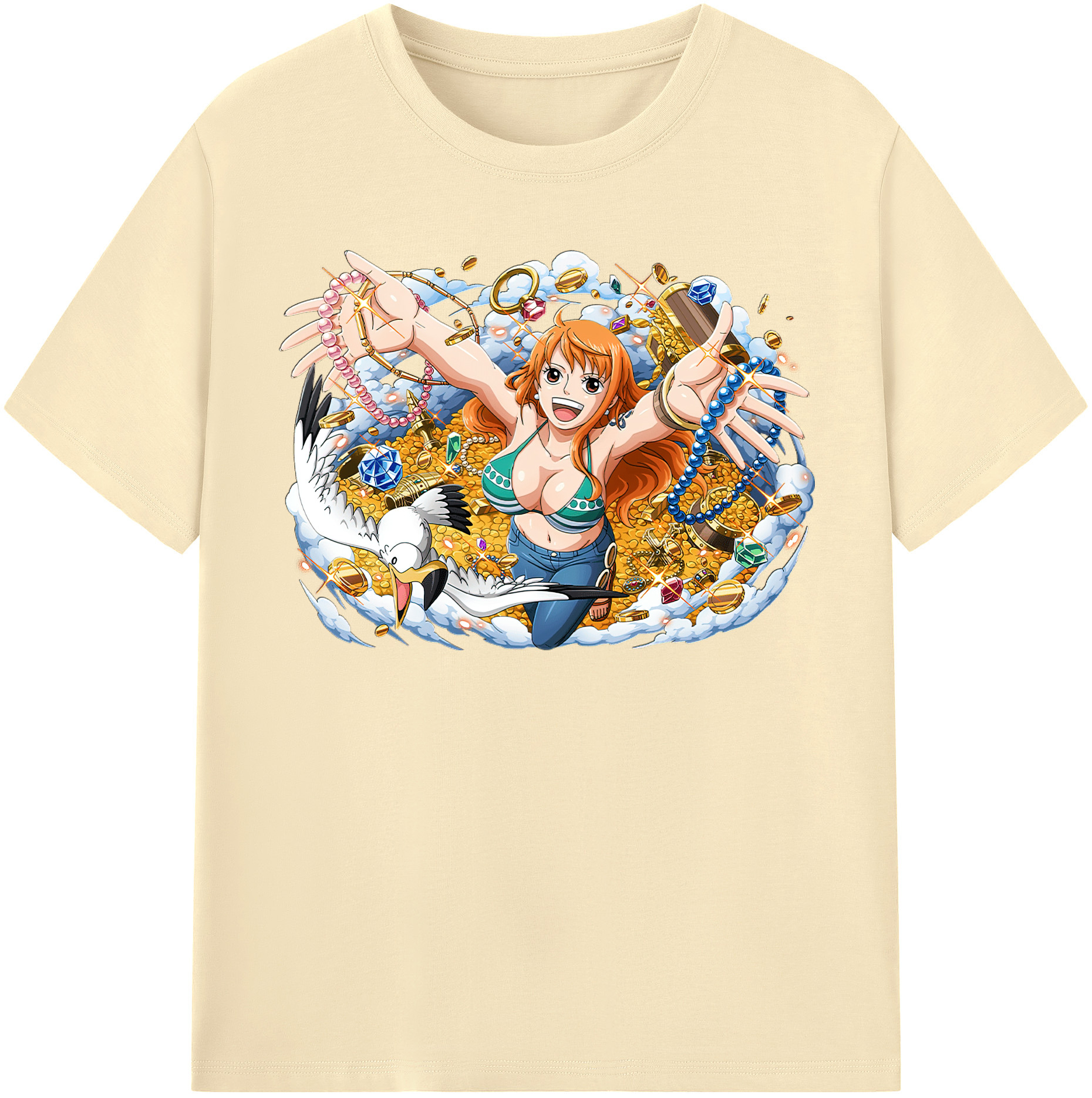 ワンピース ナミ ONE PIECE Nami 綿100％半袖Tシャツ（フロントプリント）