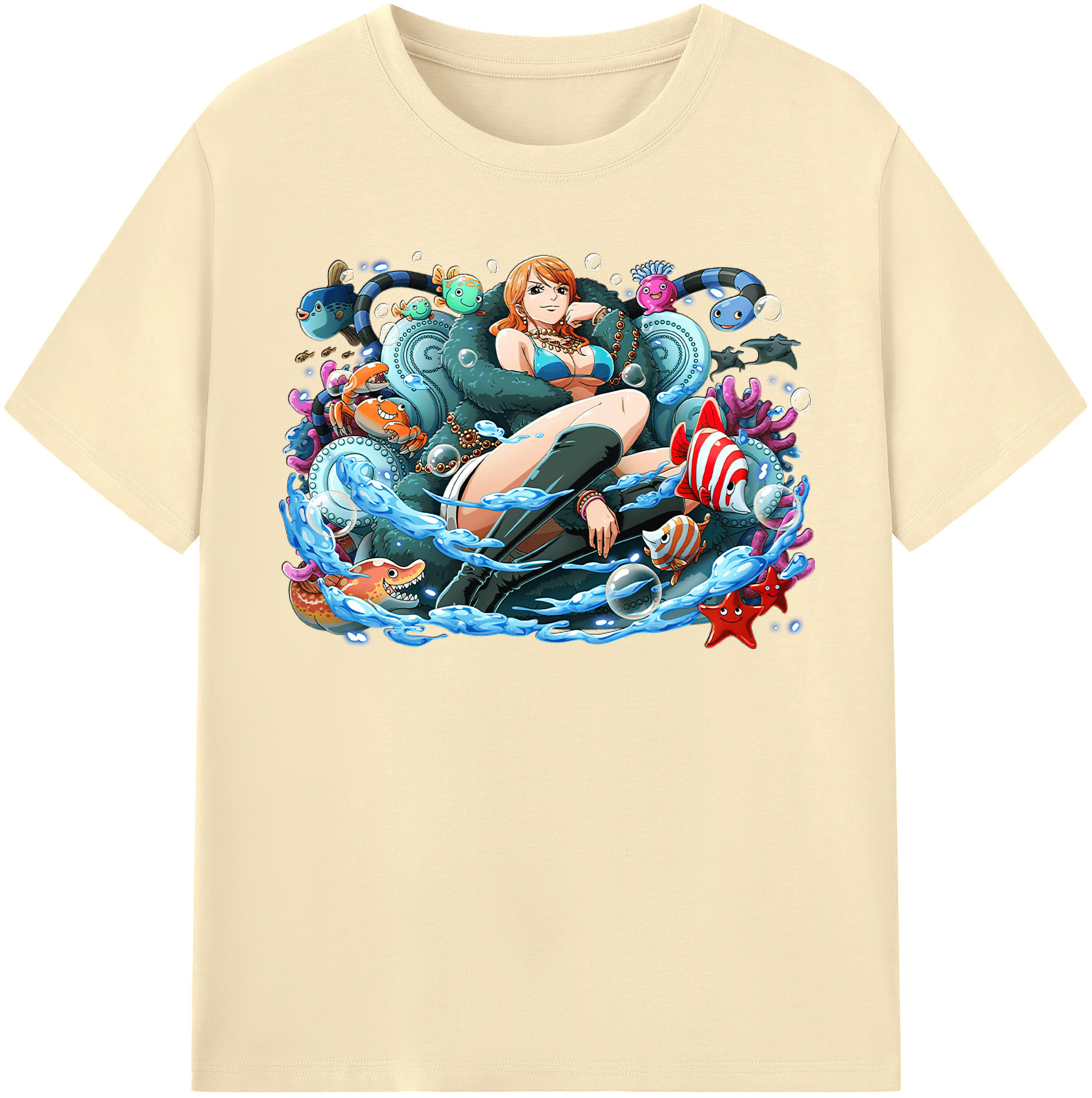 ワンピース ナミ ONE PIECE Nami 綿100％半袖Tシャツ（フロントプリント）