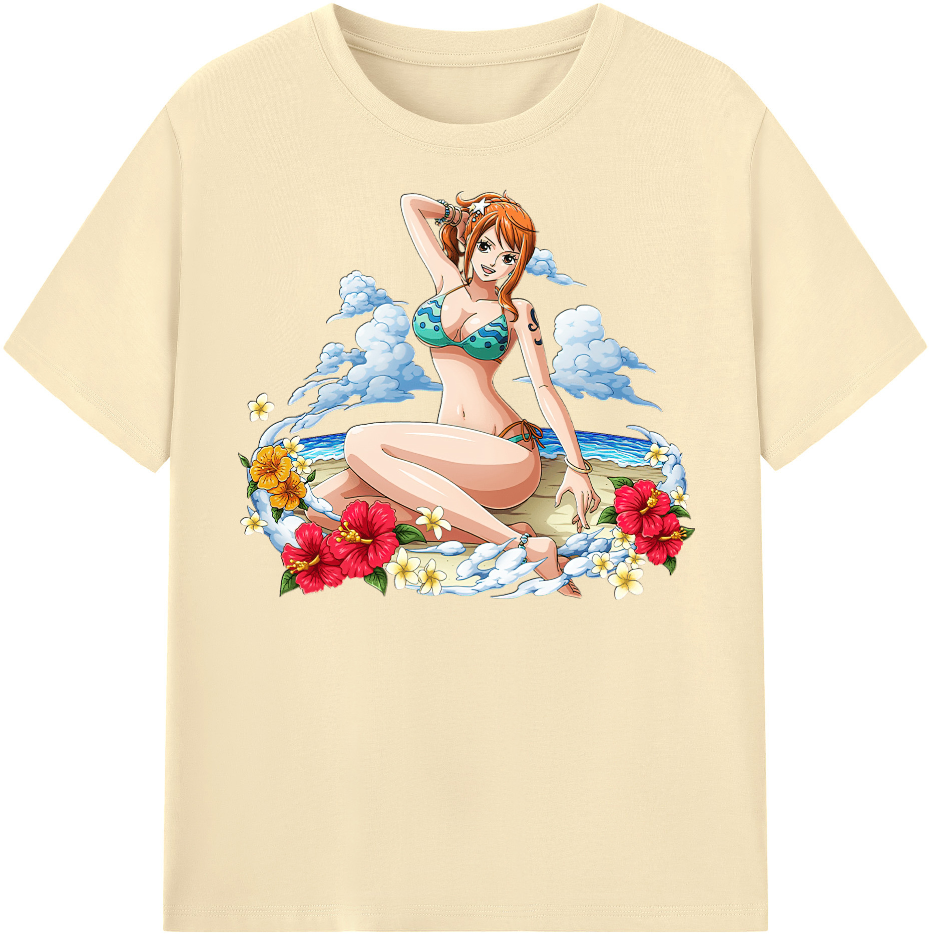 ワンピース ナミ ONE PIECE Nami 綿100％半袖Tシャツ（フロントプリント）