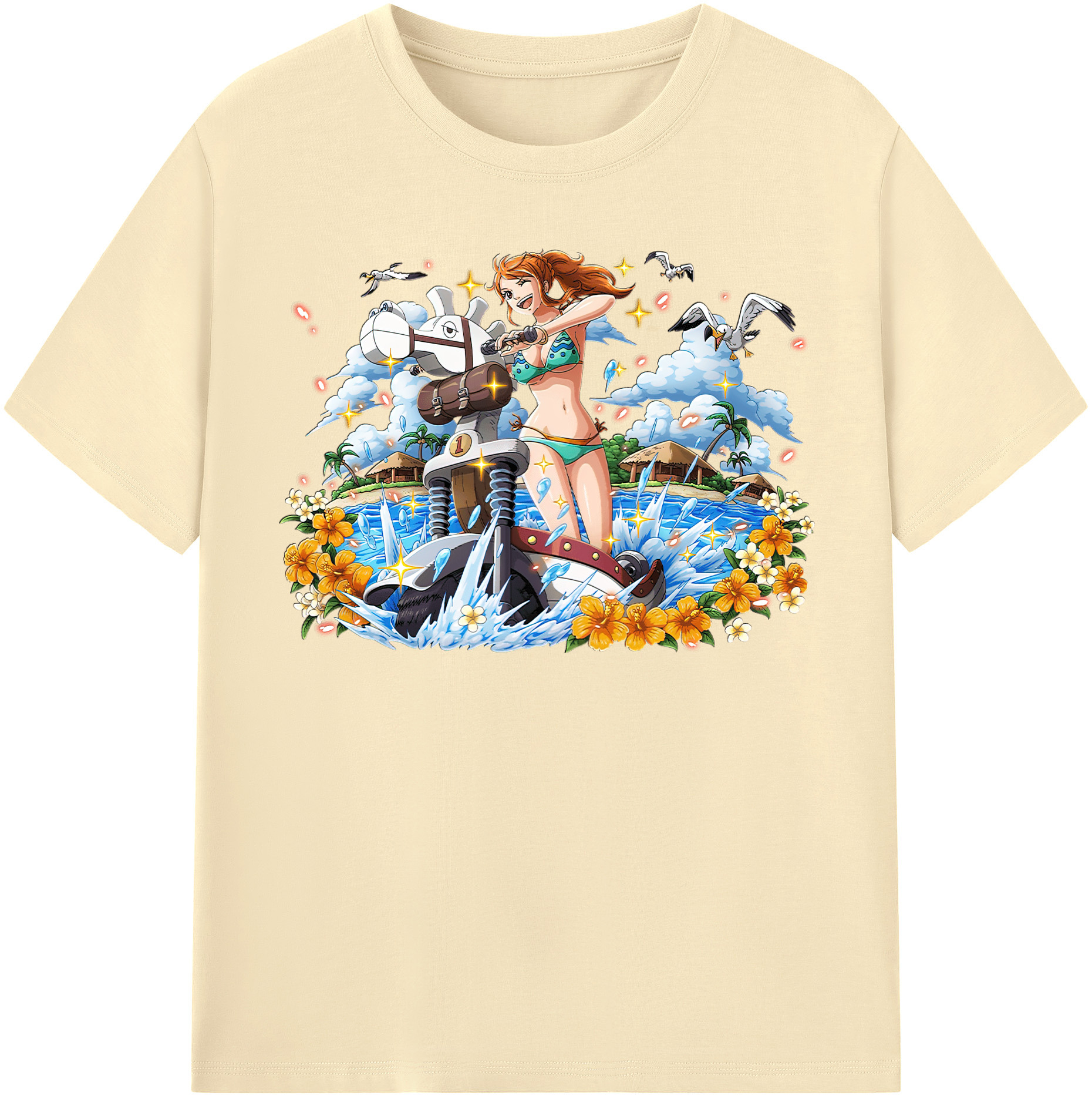 ワンピース ナミ ONE PIECE Nami 綿100％半袖Tシャツ（フロントプリント）