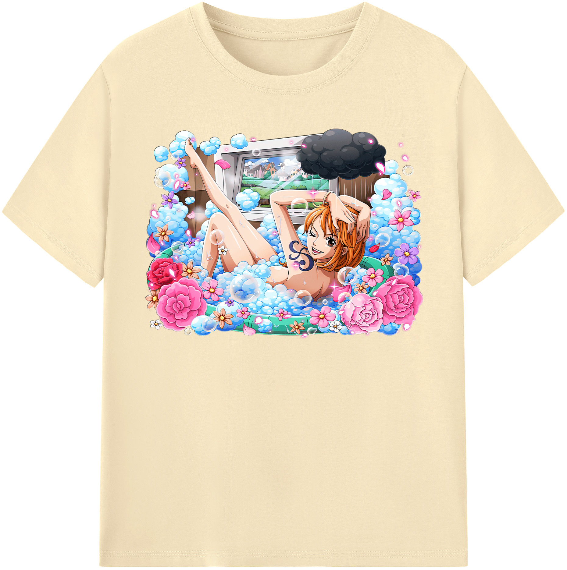 ワンピース ナミ ONE PIECE Nami 綿100％半袖Tシャツ（フロントプリント）