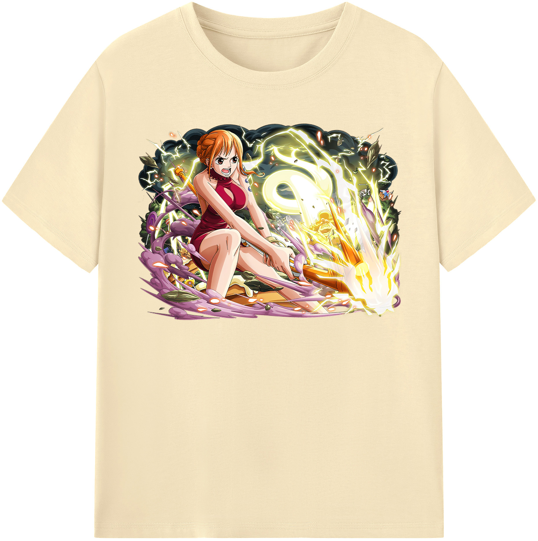 ワンピース ナミ ONE PIECE Nami 綿100％半袖Tシャツ（フロントプリント）