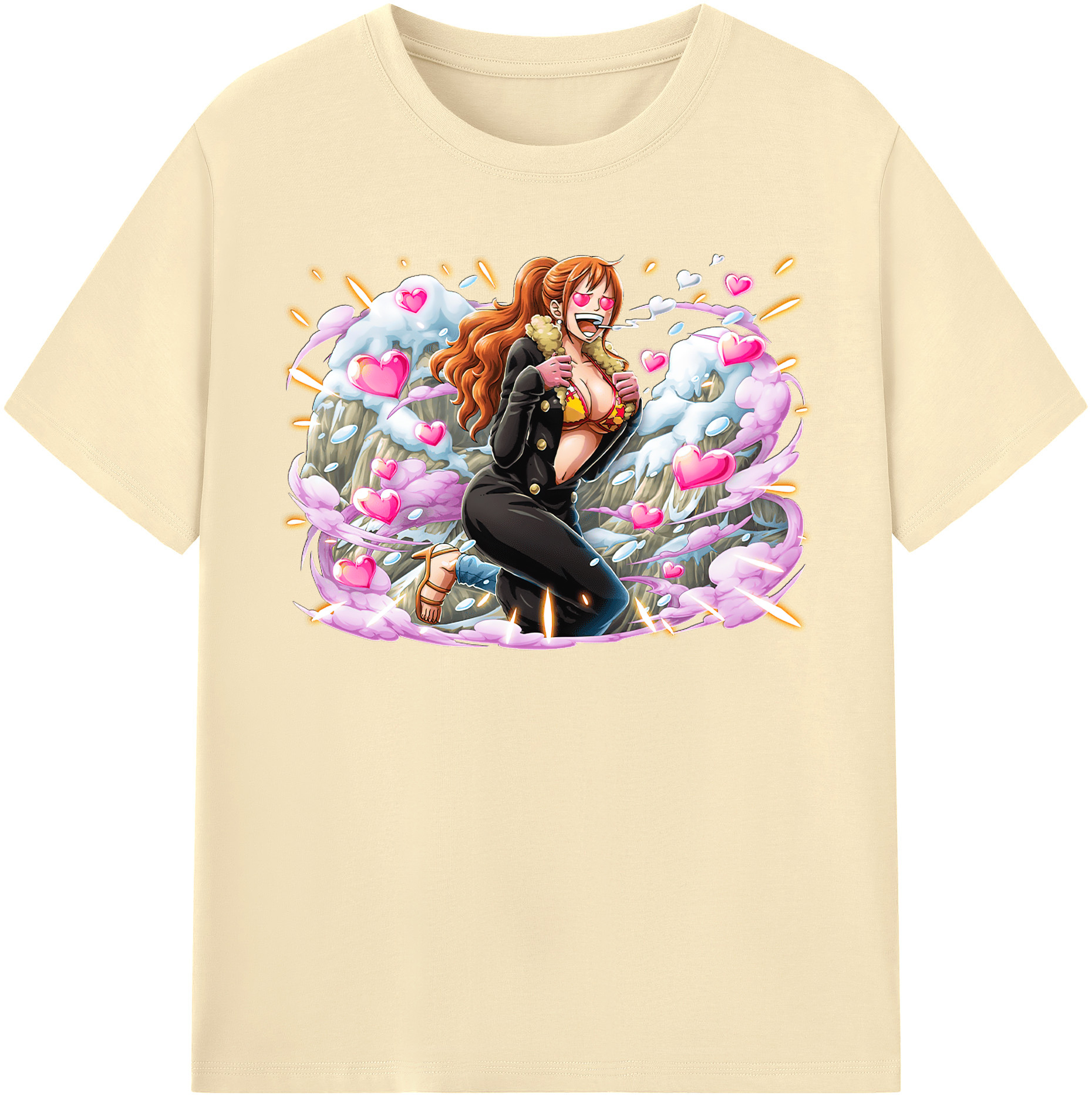 ワンピース ナミ ONE PIECE Nami 綿100％半袖Tシャツ（フロントプリント）