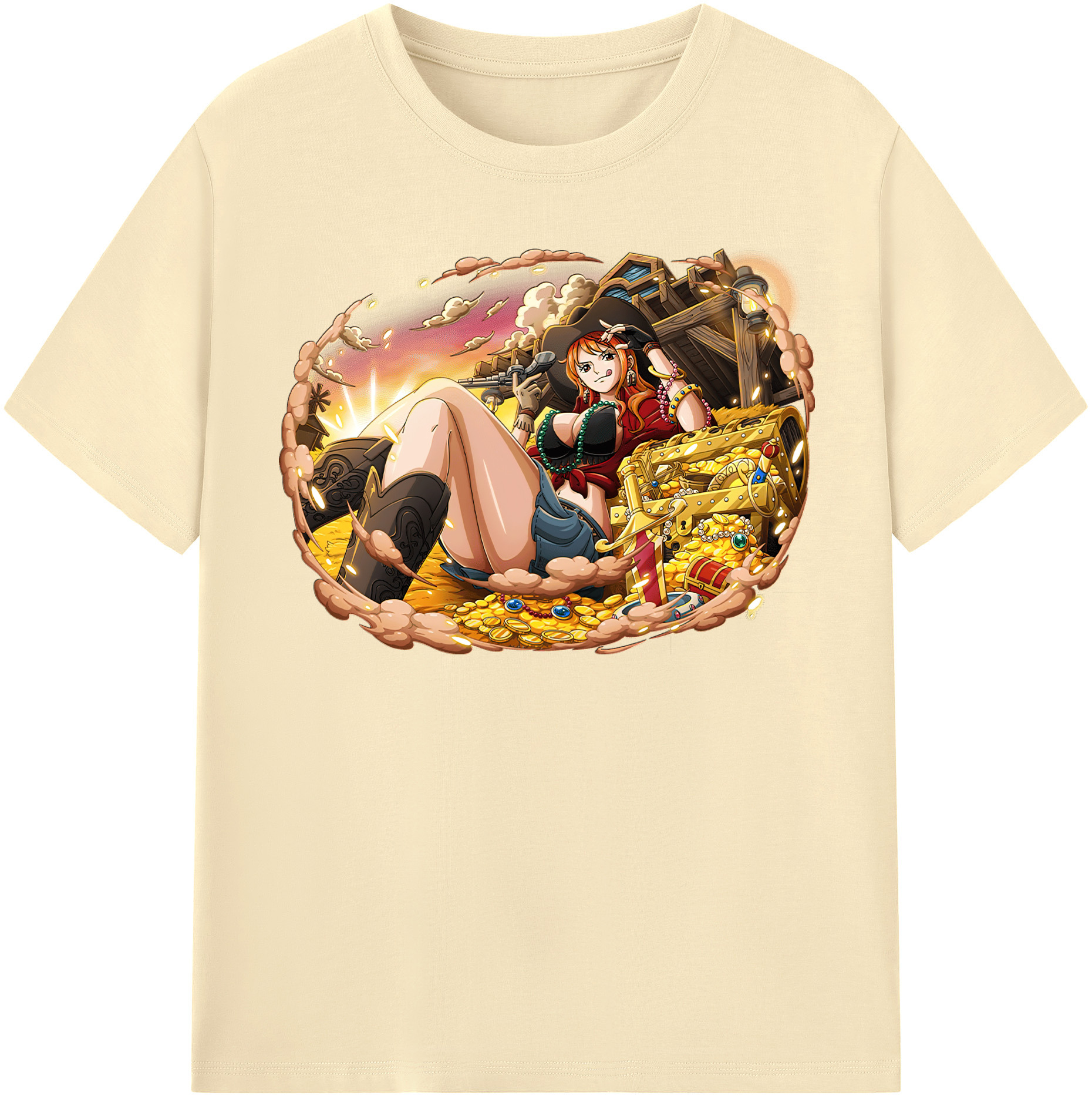 ワンピース ナミ ONE PIECE Nami 綿100％半袖Tシャツ（フロントプリント）