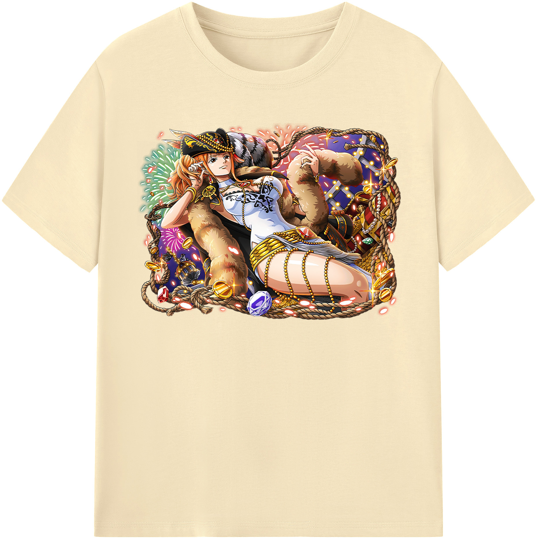 ワンピース ナミ ONE PIECE Nami 綿100％半袖Tシャツ（フロントプリント）