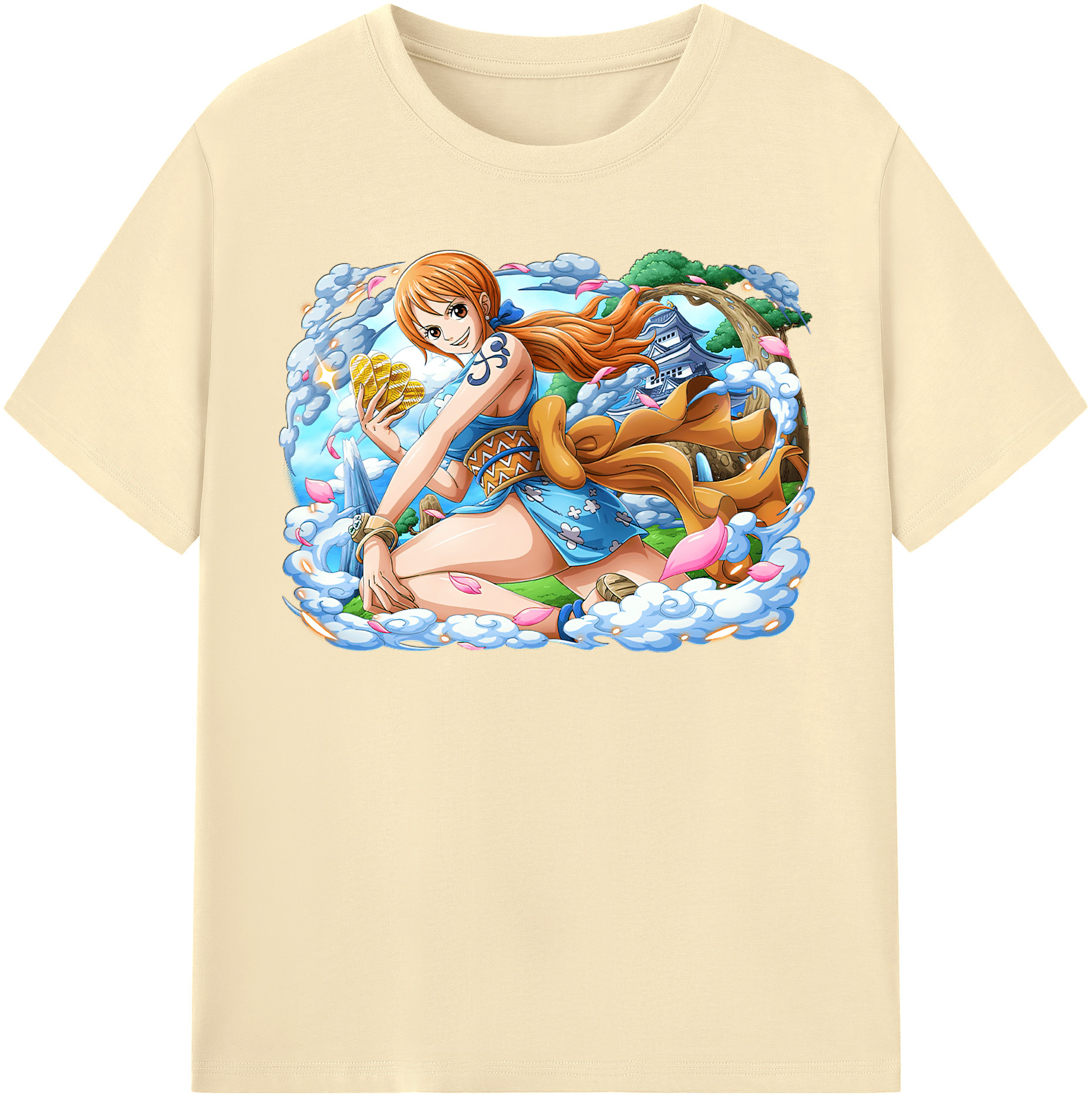 ワンピース ナミ ONE PIECE Nami 綿100％半袖Tシャツ（フロントプリント）