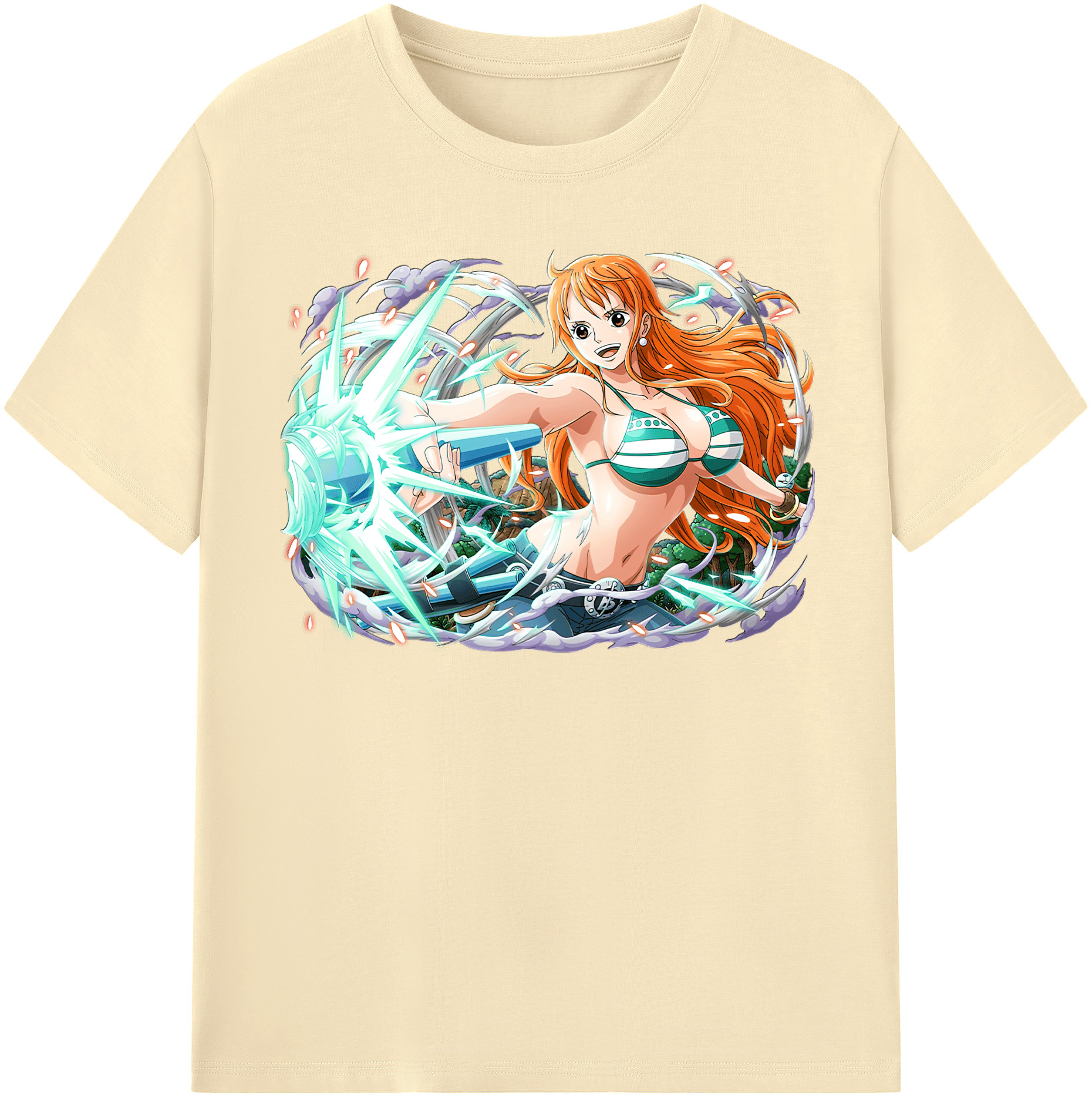 ワンピース ナミ ONE PIECE Nami 綿100％半袖Tシャツ（フロントプリント）