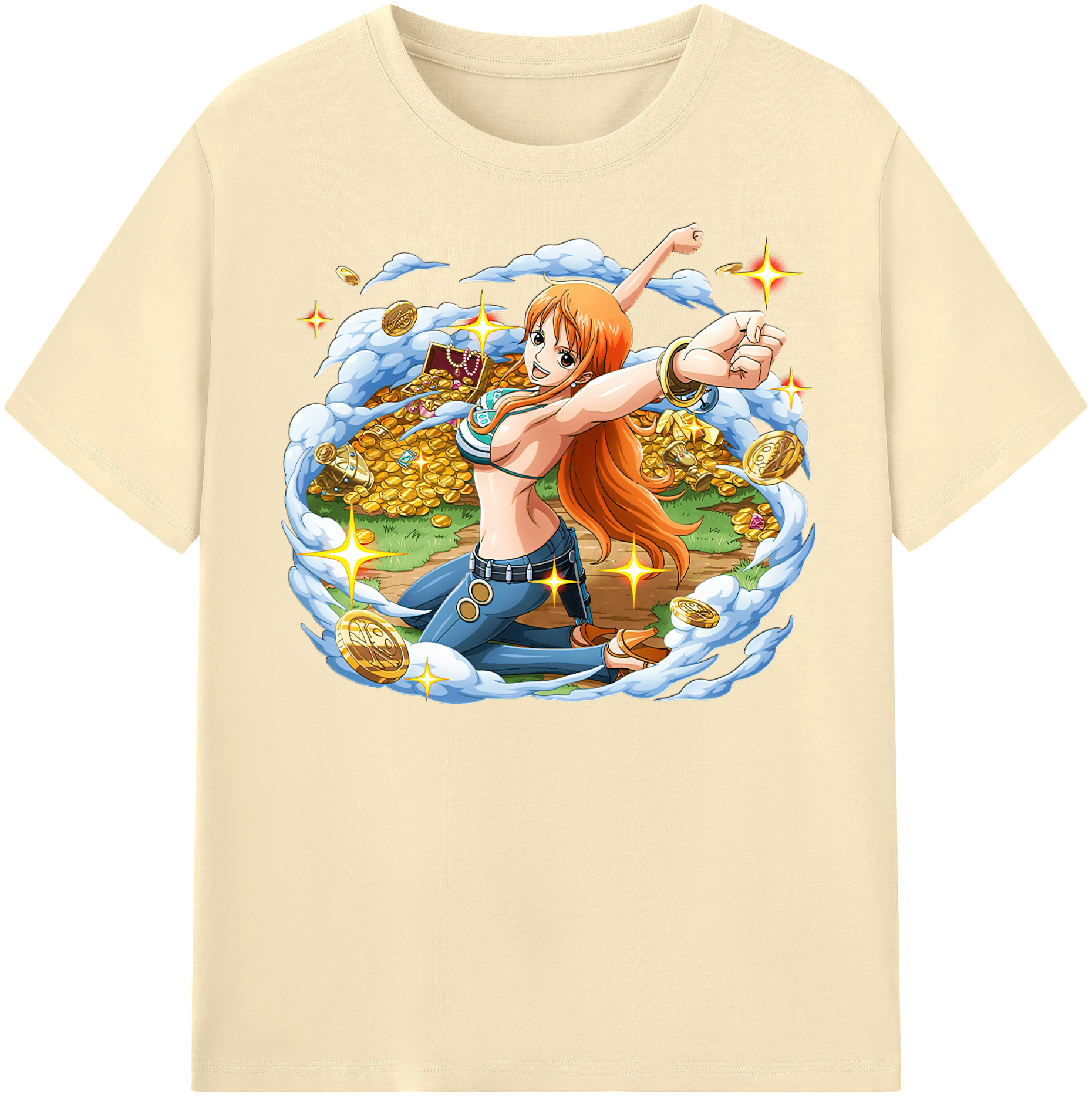 ワンピース ナミ ONE PIECE Nami 綿100％半袖Tシャツ（フロントプリント）