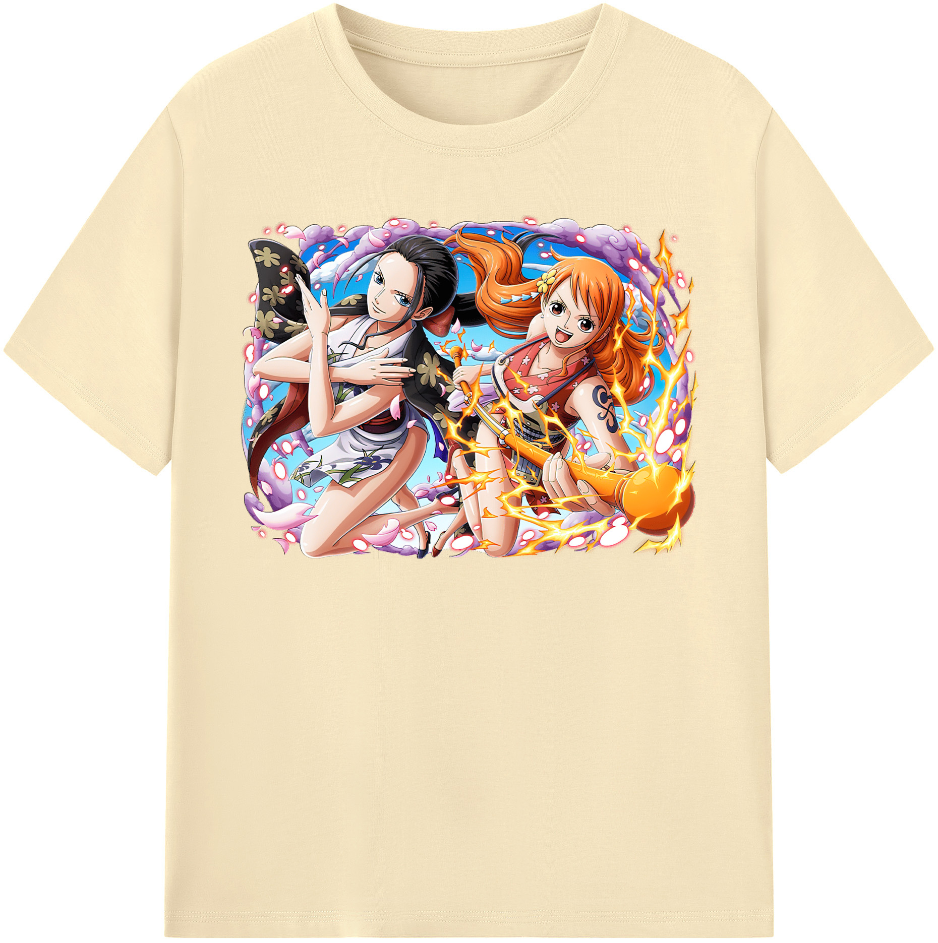 ワンピース ナミ ONE PIECE Nami 綿100％半袖Tシャツ（フロントプリント）
