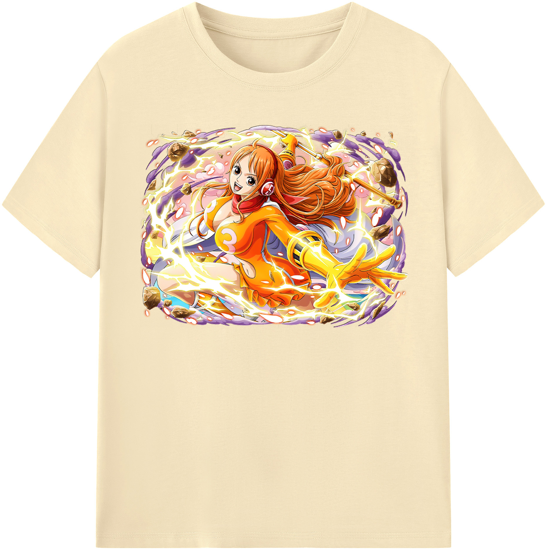 ワンピース ナミ ONE PIECE Nami 綿100％半袖Tシャツ（フロントプリント）
