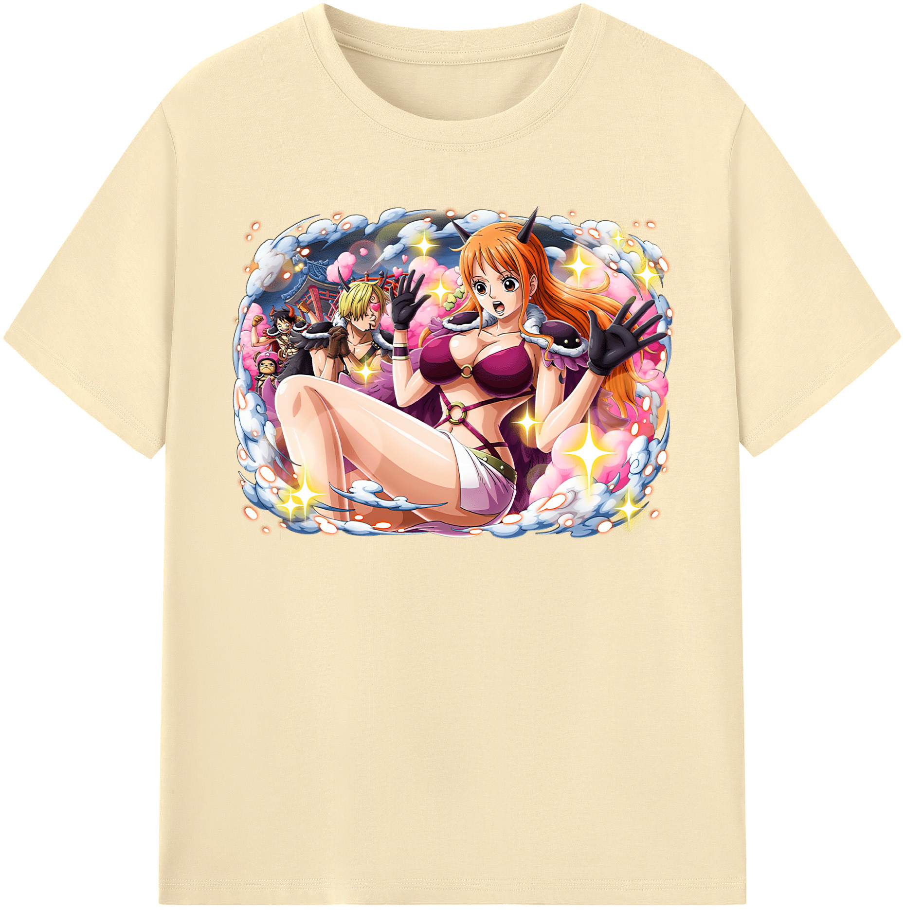 ワンピース ナミ ONE PIECE Nami 綿100％半袖Tシャツ（フロントプリント）