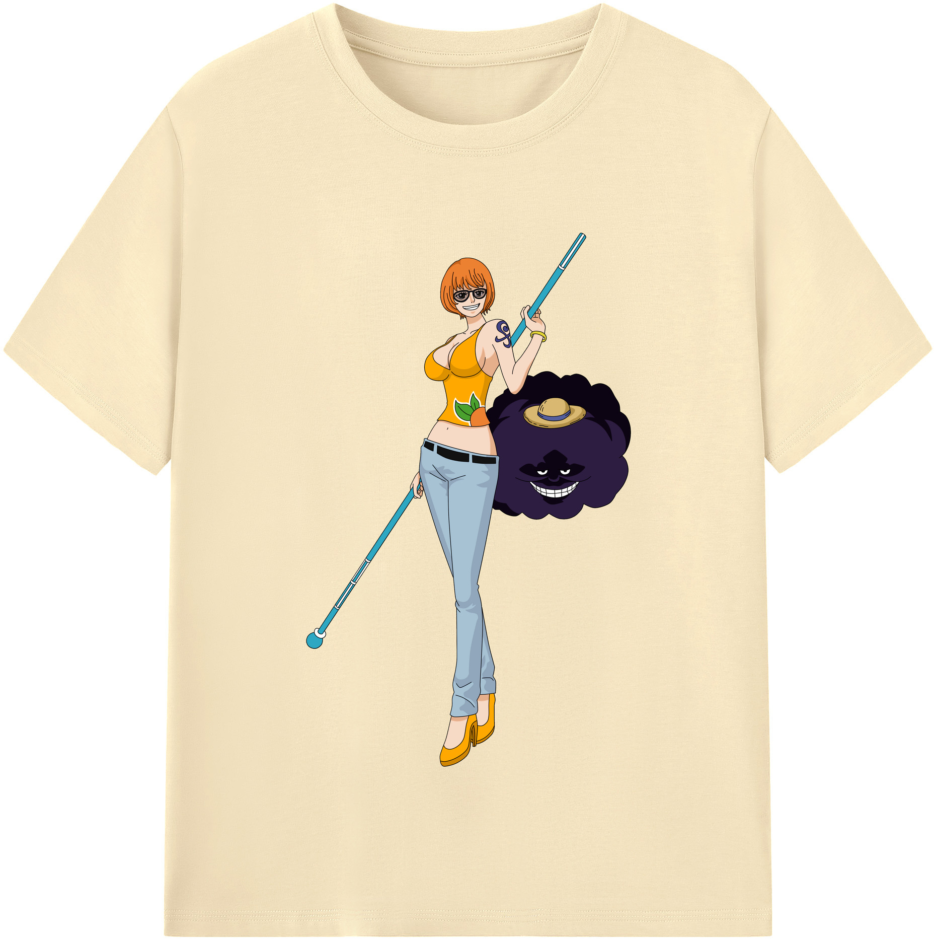 ワンピース ナミ ONE PIECE Nami 綿100％半袖Tシャツ（フロントプリント）