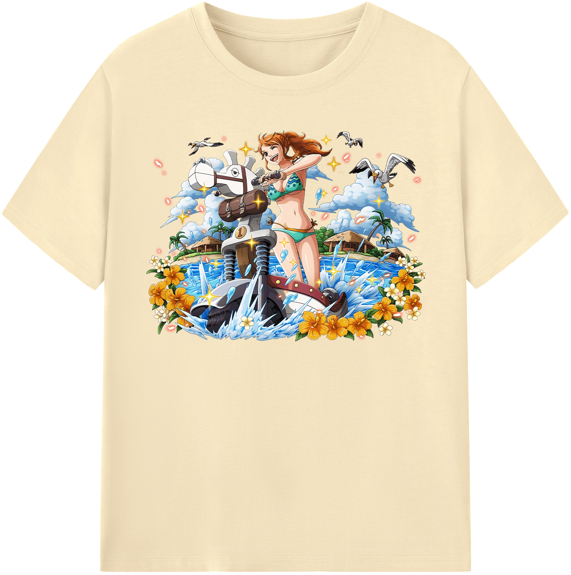 ワンピース ナミ ONE PIECE Nami 綿100％半袖Tシャツ（フロントプリント）