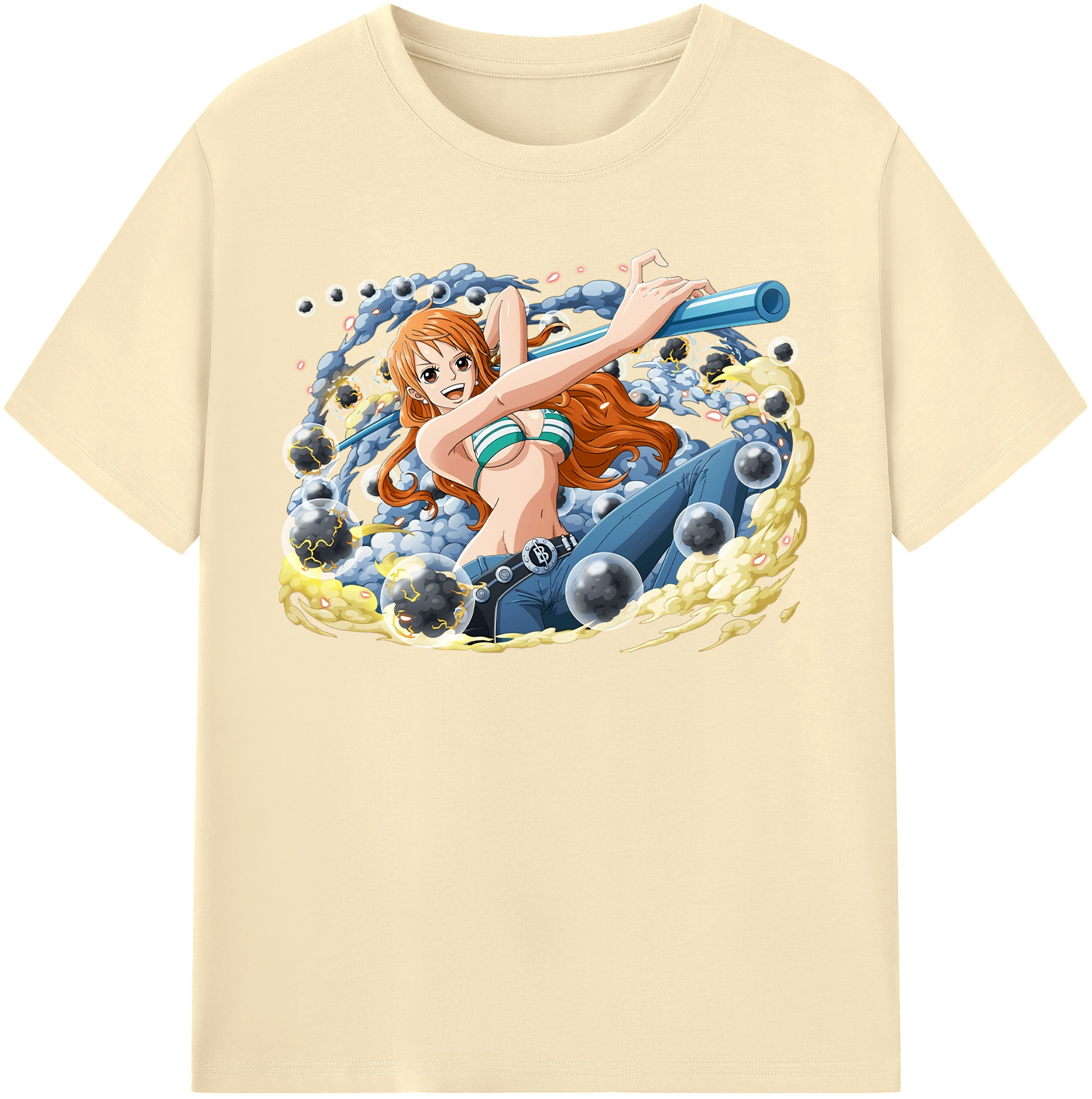 ワンピース ナミ ONE PIECE Nami 綿100％半袖Tシャツ（フロントプリント）