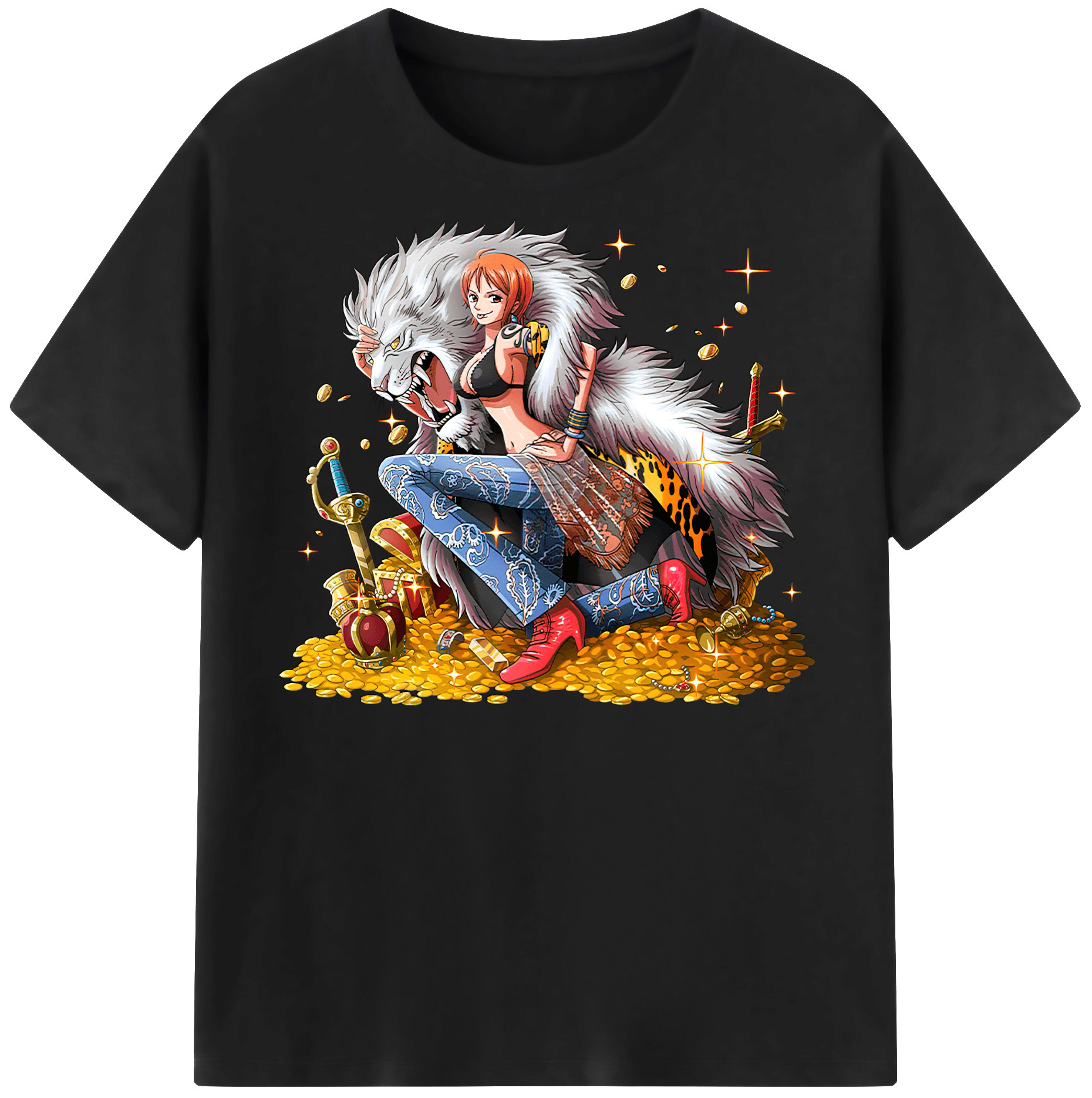 ワンピース ナミ ONE PIECE Nami 綿100％半袖Tシャツ（フロントプリント）