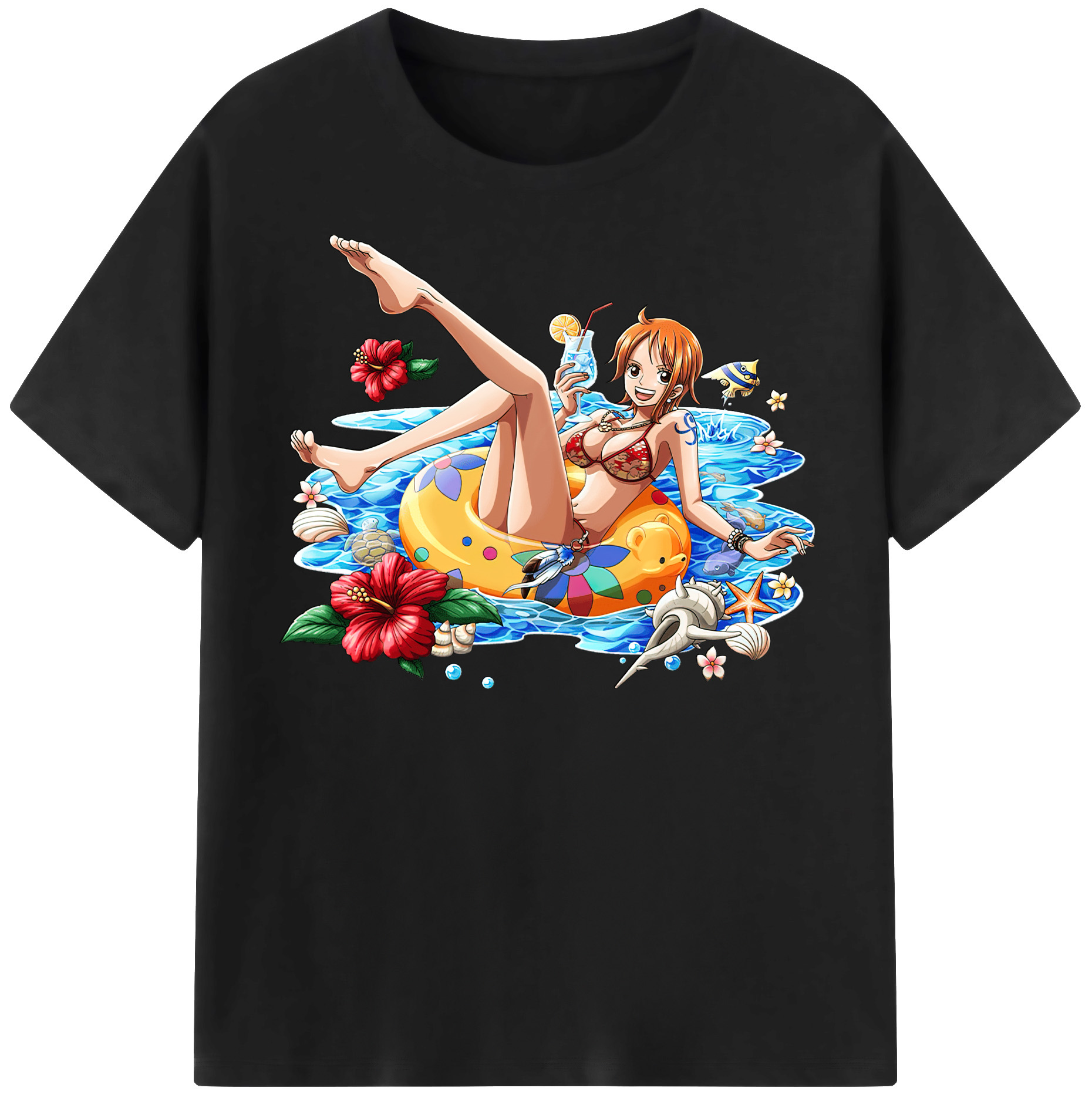 ワンピース ナミ ONE PIECE Nami 綿100％半袖Tシャツ（フロントプリント）