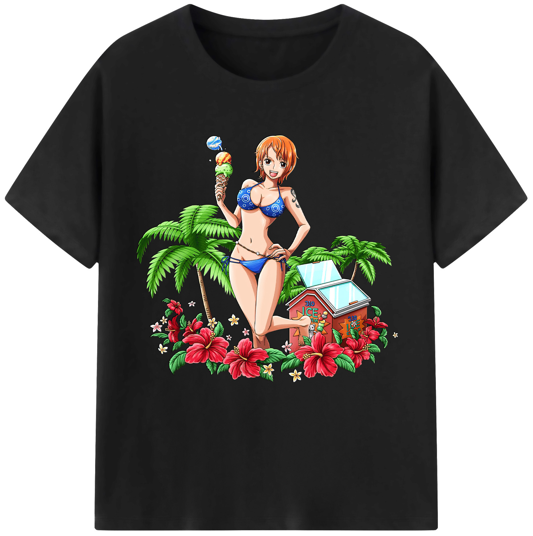 ワンピース ナミ ONE PIECE Nami 綿100％半袖Tシャツ（フロントプリント）