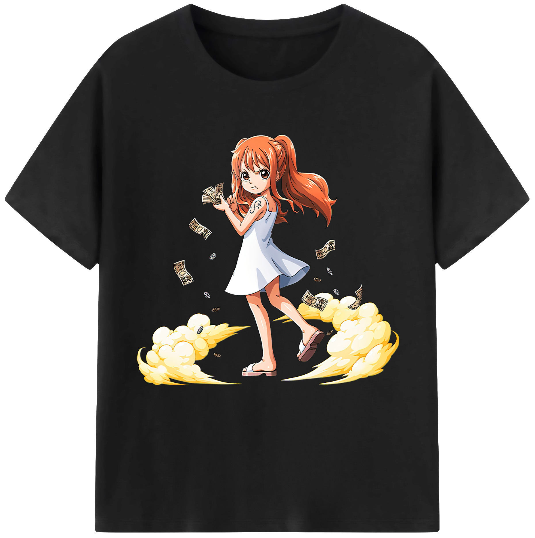 ワンピース ナミ ONE PIECE Nami 綿100％半袖Tシャツ（フロントプリント）