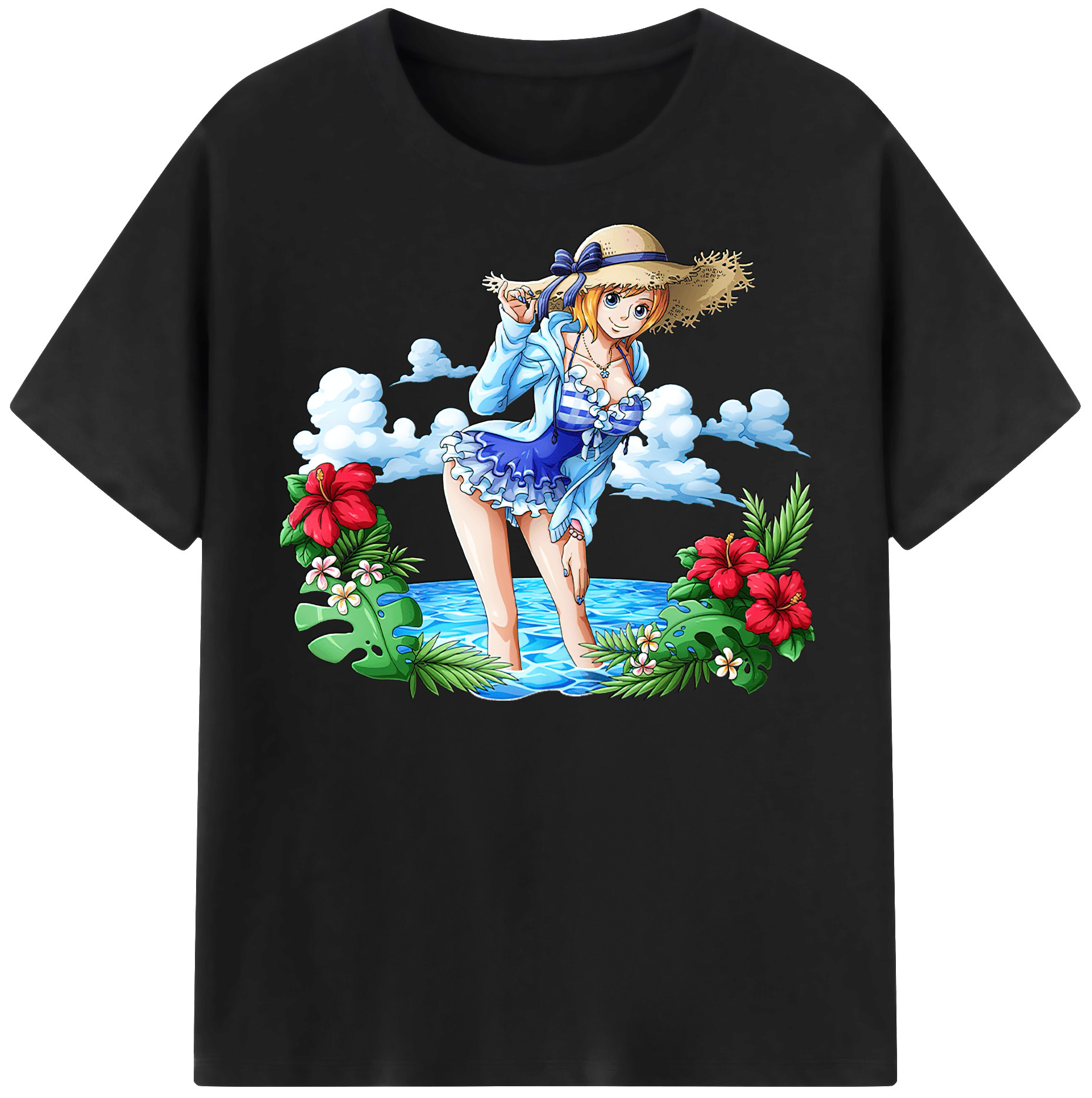 ワンピース ナミ ONE PIECE Nami 綿100％半袖Tシャツ（フロントプリント）