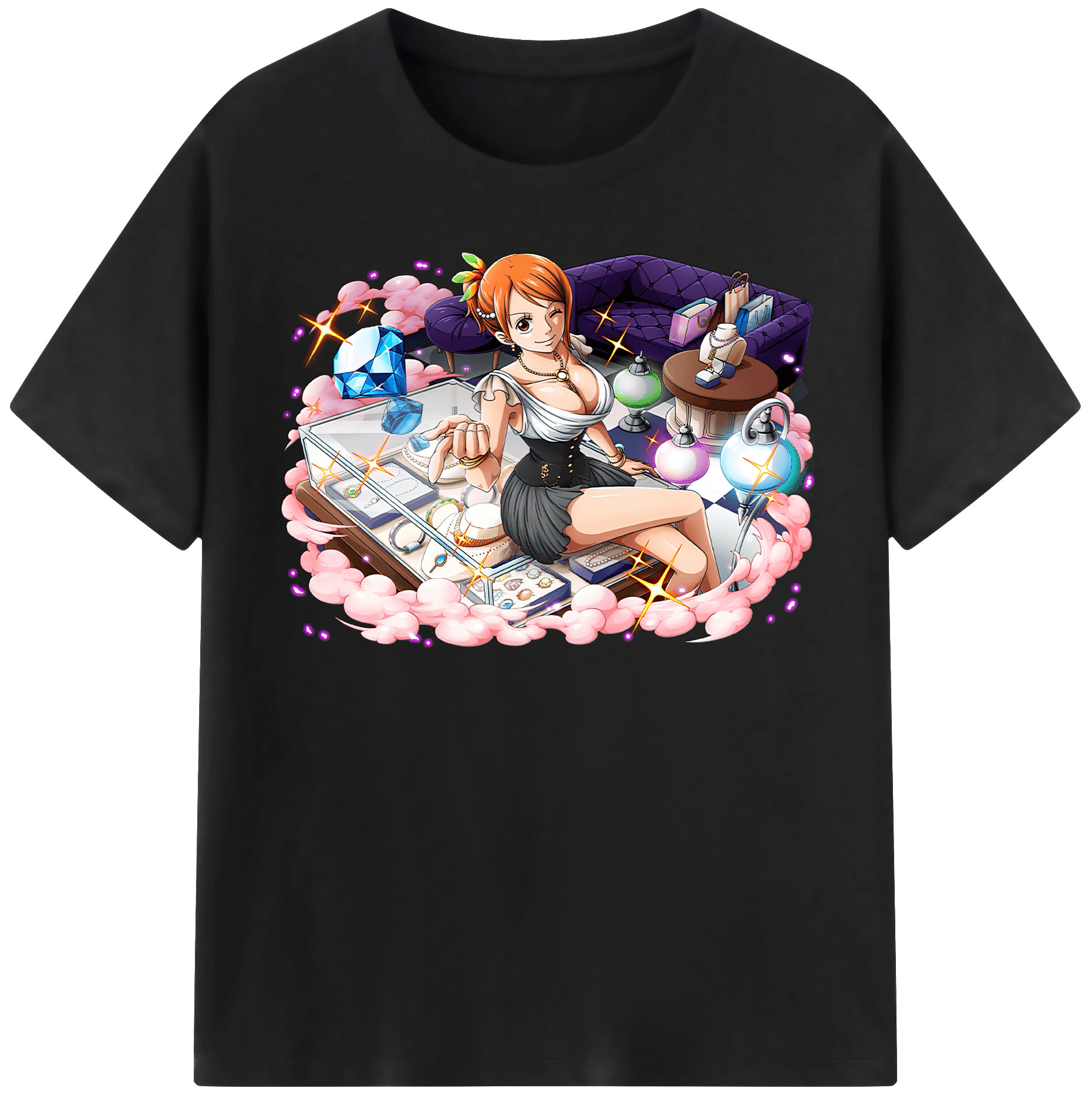ワンピース ナミ ONE PIECE Nami 綿100％半袖Tシャツ（フロントプリント）