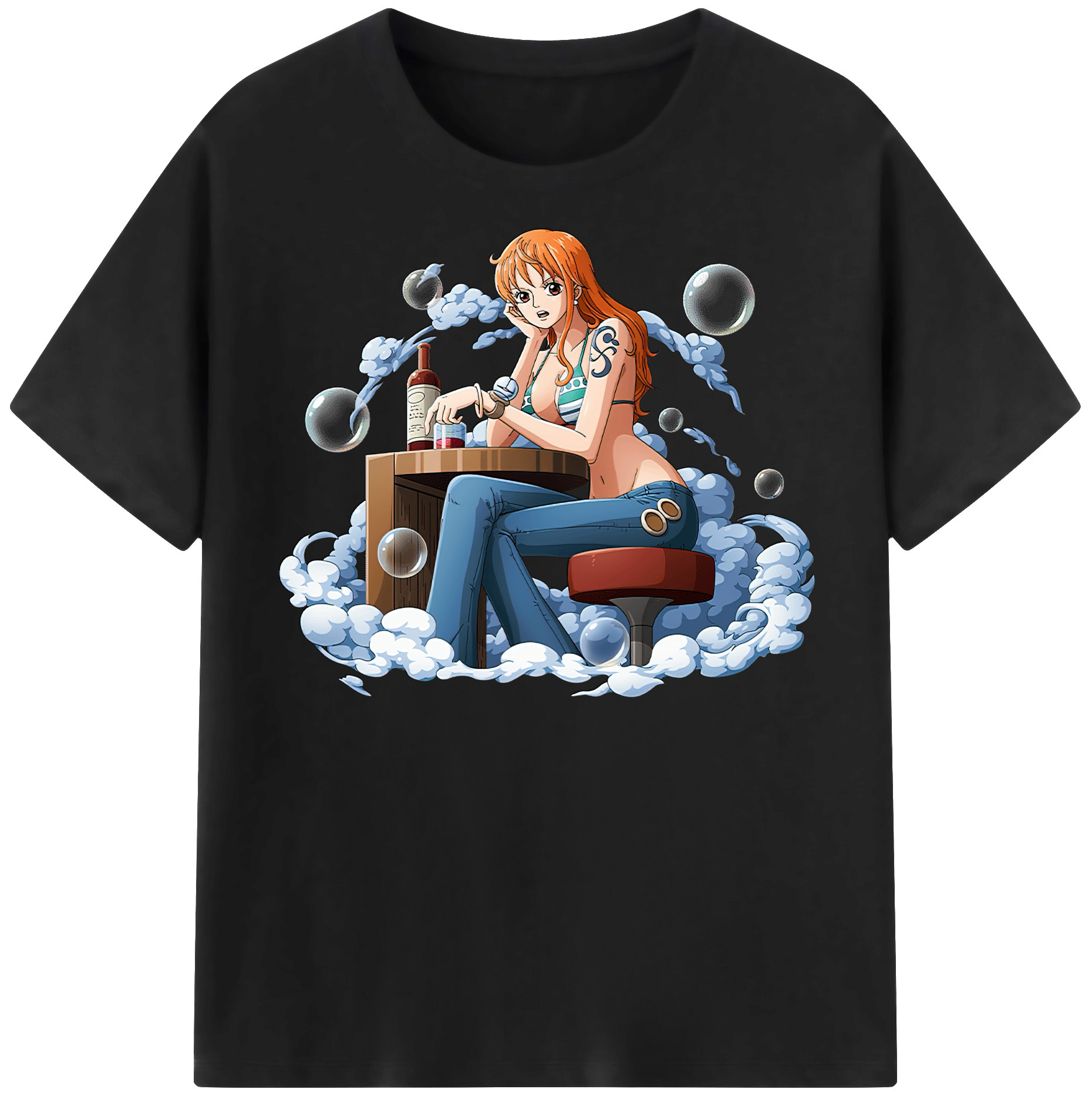ワンピース ナミ ONE PIECE Nami 綿100％半袖Tシャツ（フロントプリント）