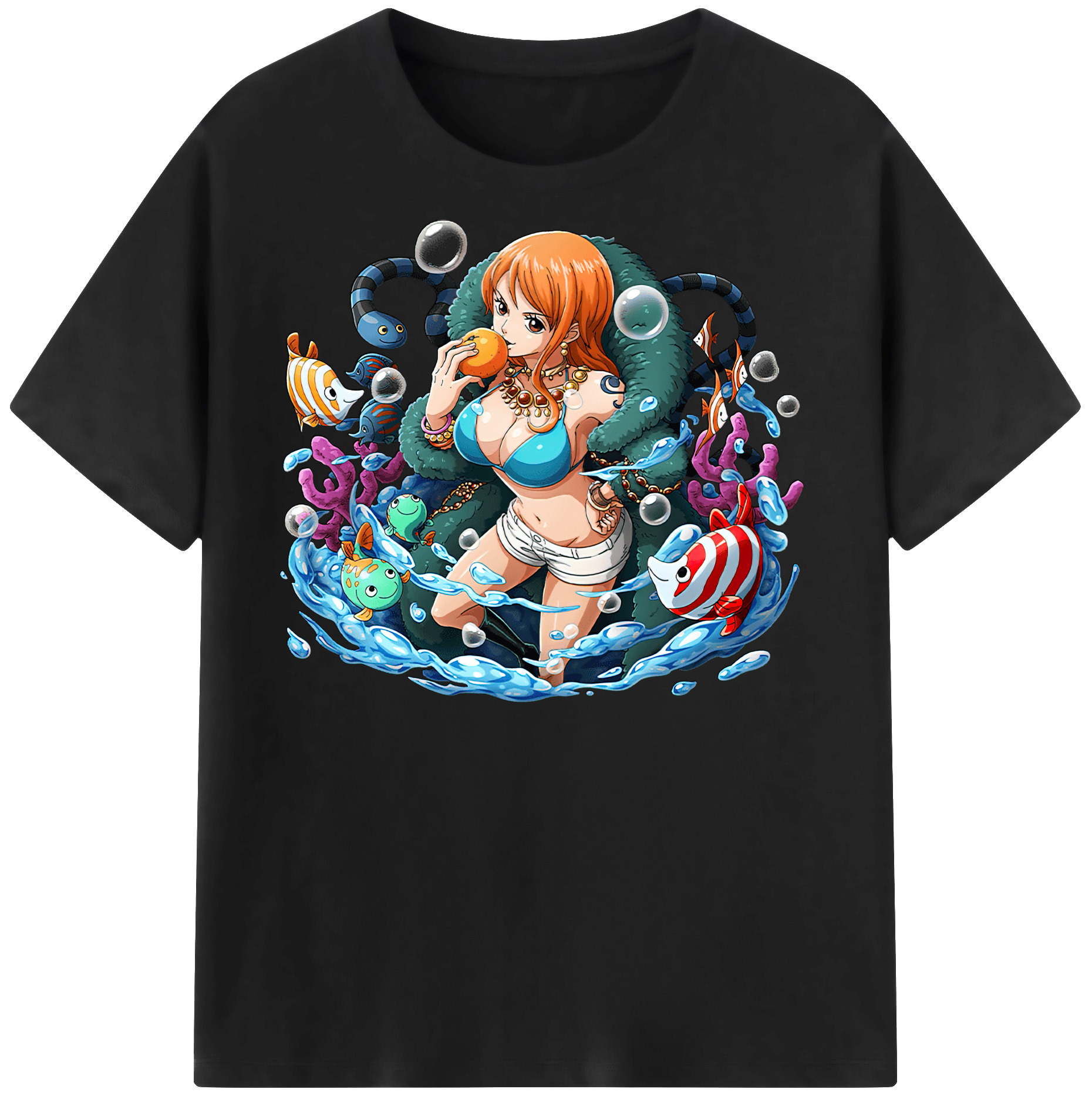 ワンピース ナミ ONE PIECE Nami 綿100％半袖Tシャツ（フロントプリント）
