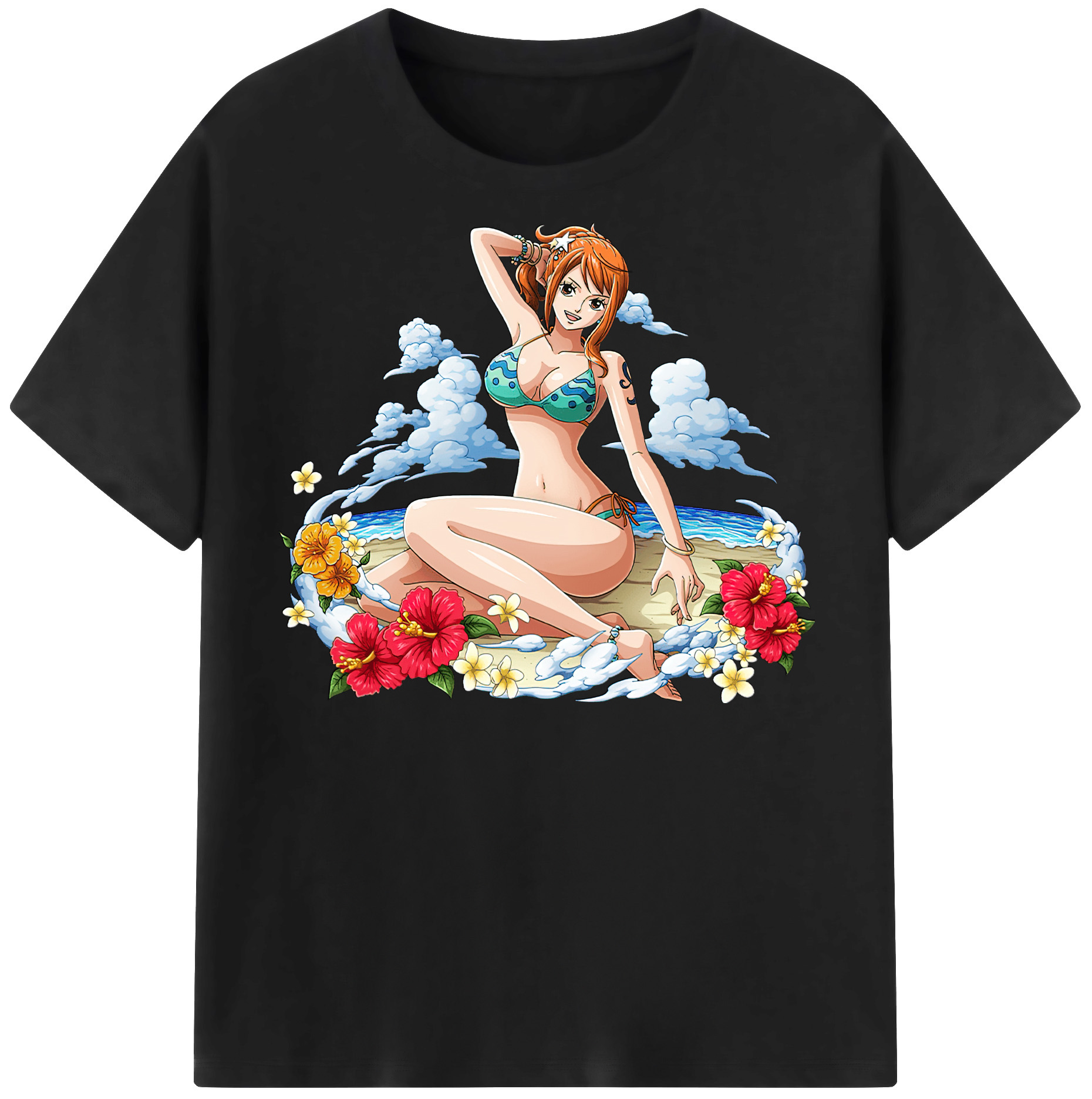 ワンピース ナミ ONE PIECE Nami 綿100％半袖Tシャツ（フロントプリント）