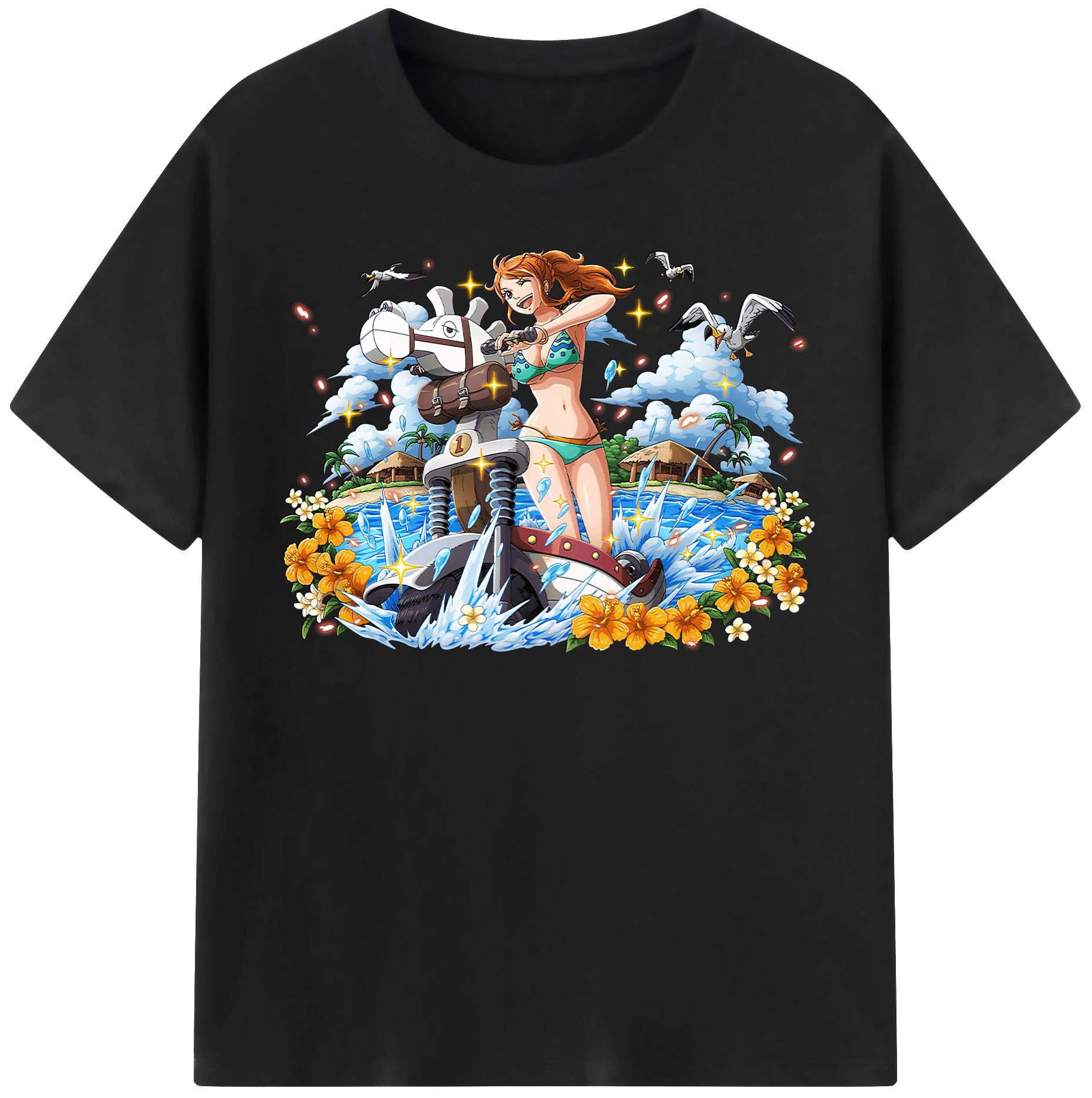 ワンピース ナミ ONE PIECE Nami 綿100％半袖Tシャツ（フロントプリント）